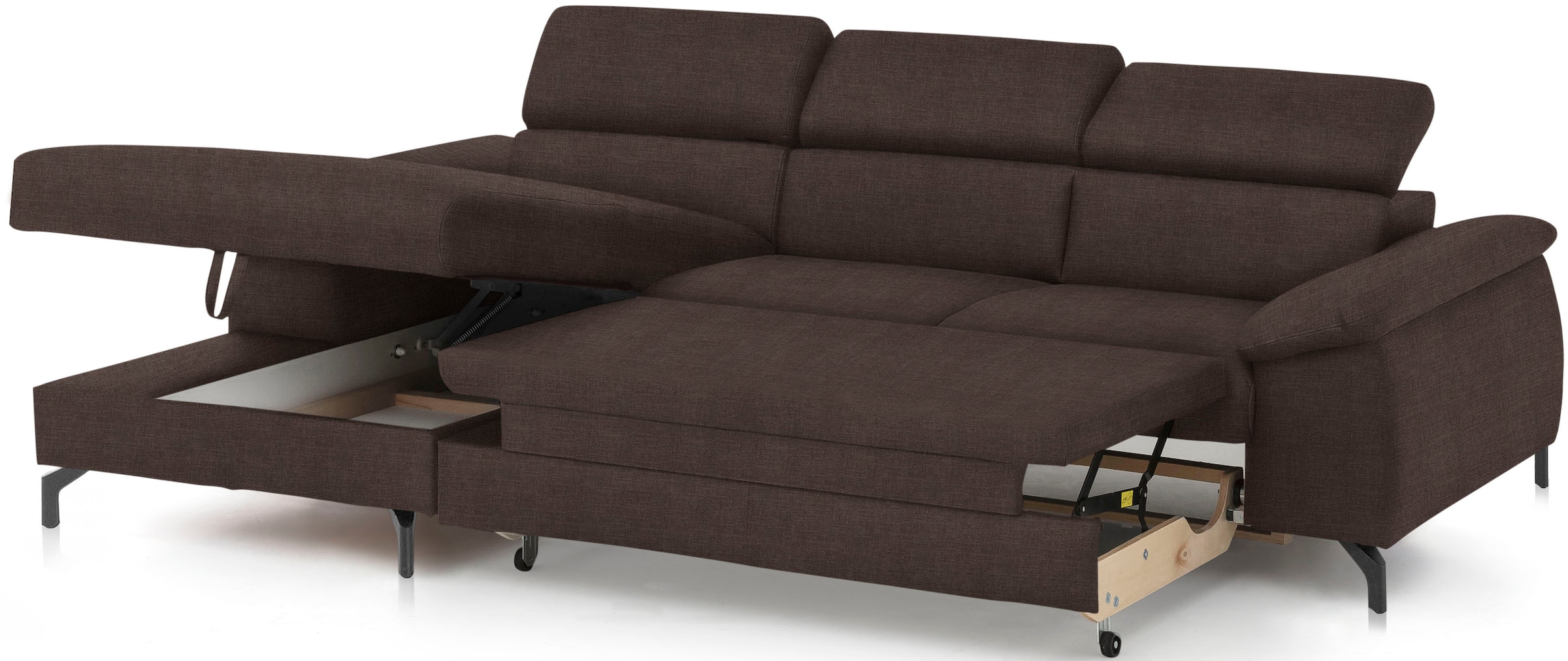 COTTA Ecksofa »Kitty L-Form«, mit Kopfteilverstellung, wahlweise mit Bettfunktion & Bettkasten