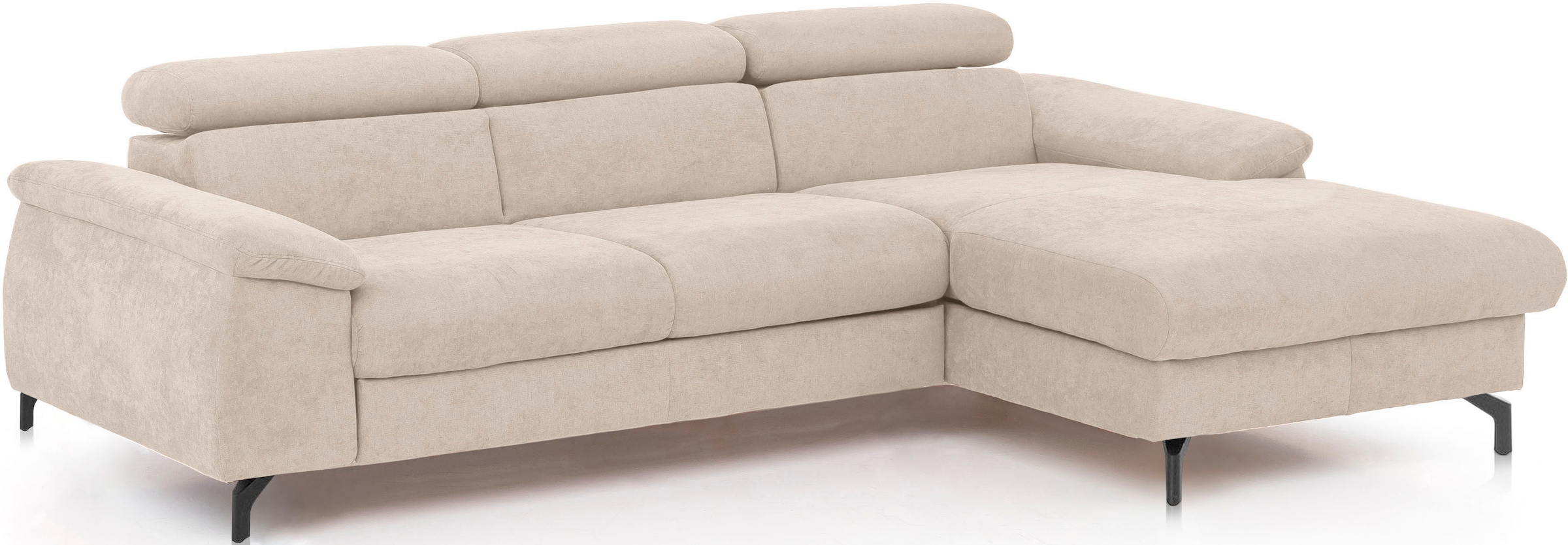 COTTA Ecksofa »Kitty L-Form, B: 242 cm« mit Kopfteilverstellung, optional Schlaffunktion & Bettkasten