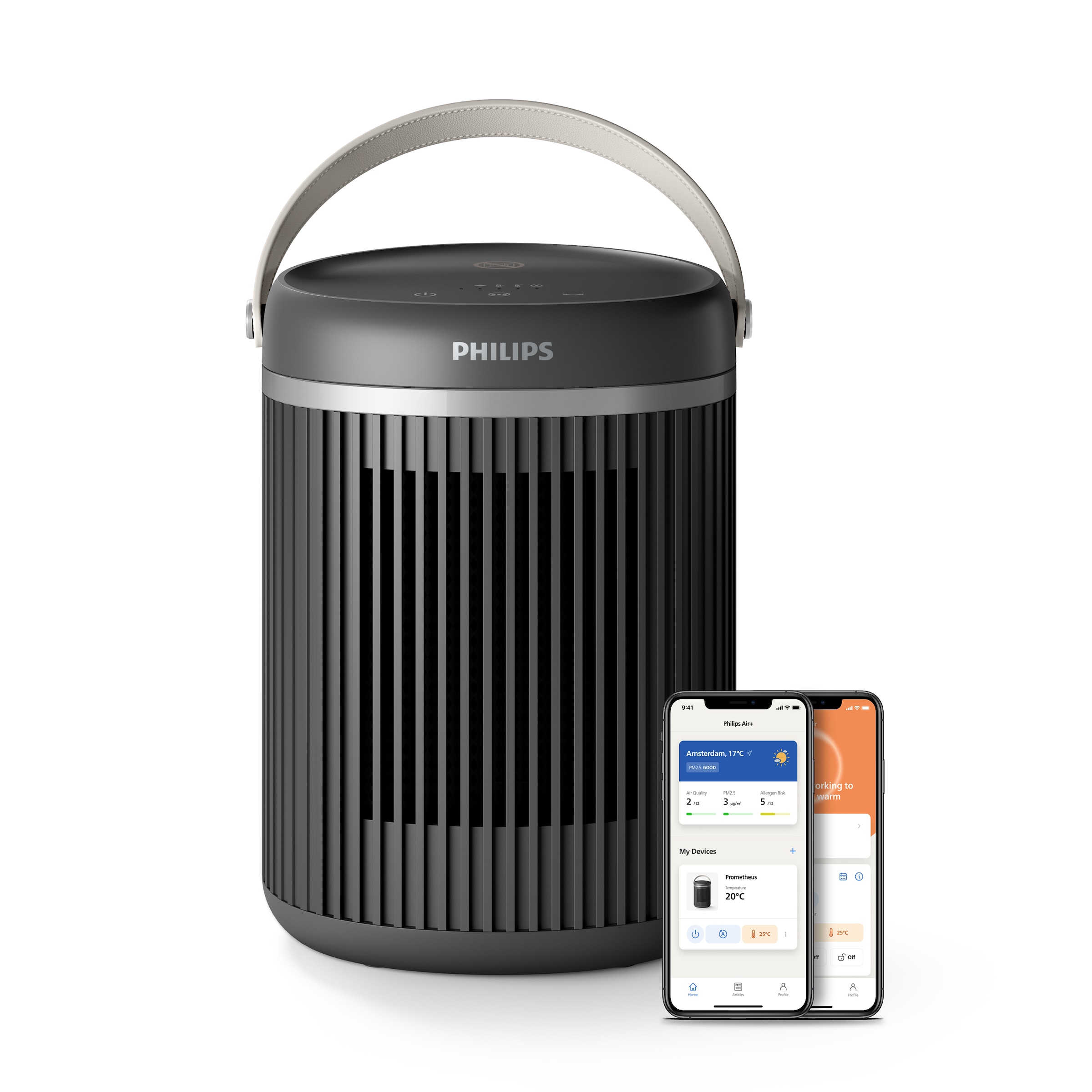 Philips Heizlüfter »aus Keramik, Kompakt 3000 Series CX3120/01, spart bis zu 50 % Energie«, 2000 W, mit schnellem Aufheizen in nur 2 Sekunden, mit der Air+ App verbunden