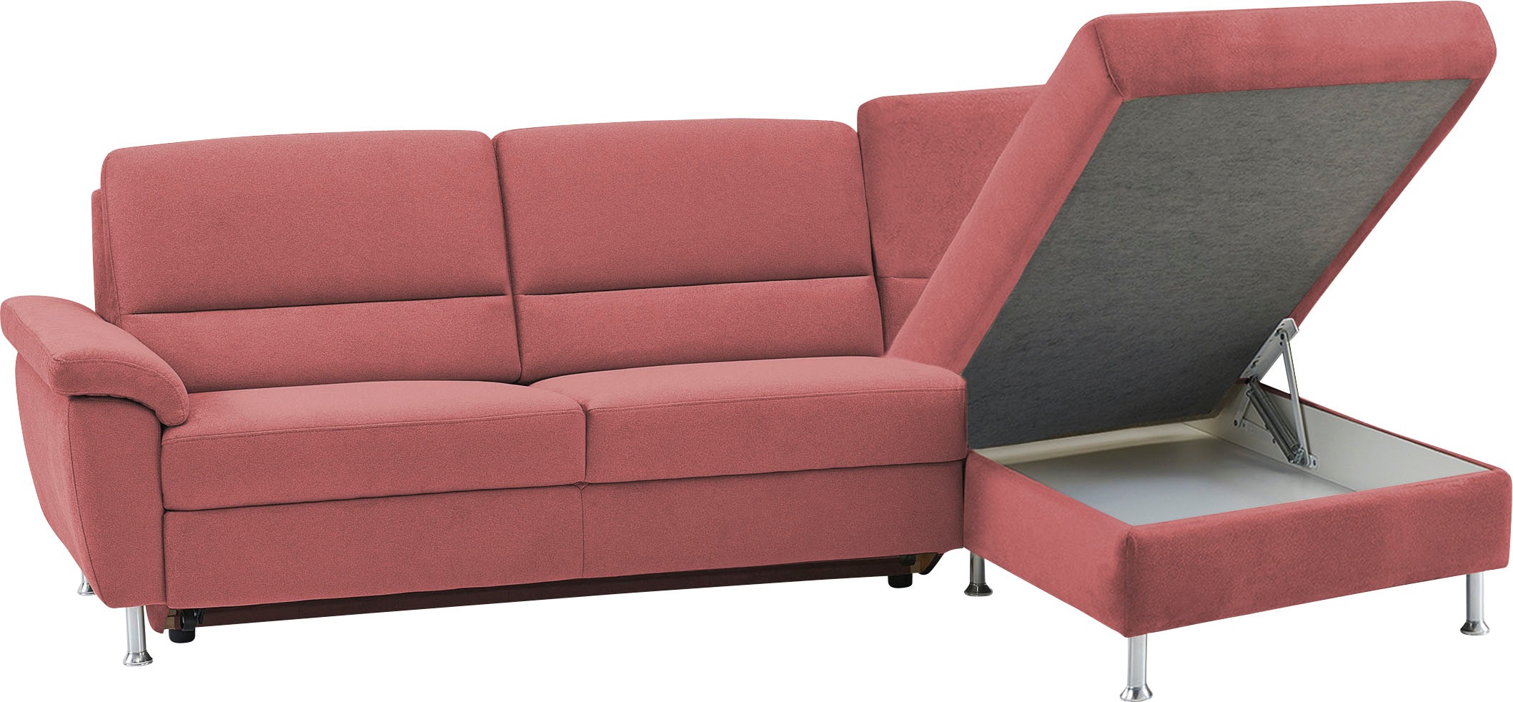 CALIZZA INTERIORS Ecksofa »Onyx L-Form«, Recamiere links oder rechts, wahlweise mit Bettfunktion, Breite 270 cm