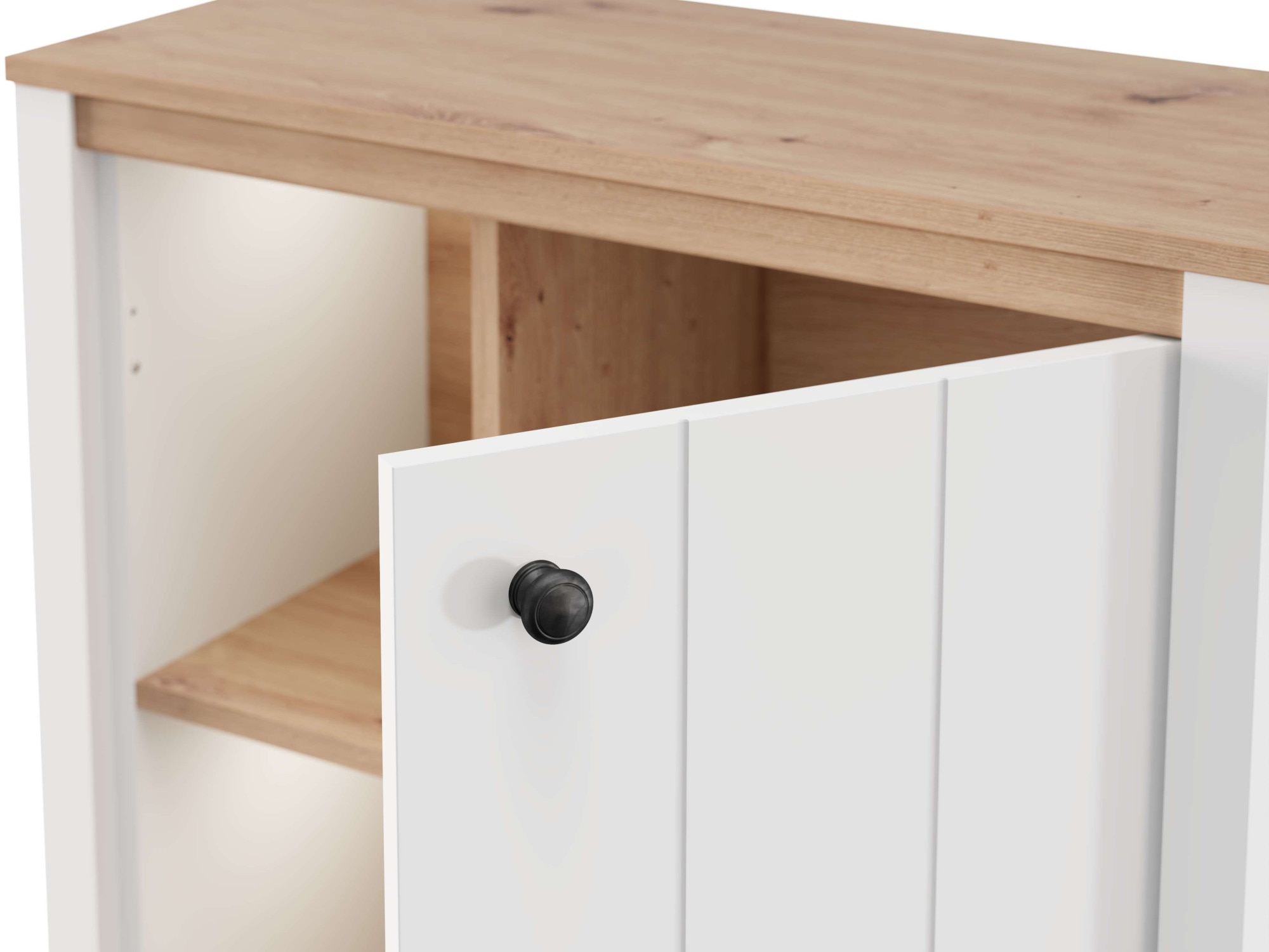 Home affaire Highboard »BEDFORD, Hochkommode, Vitrine, Glasvitrine, Kombi-Highboard« MDF-Profil 2D ummantelt, Hotstamping