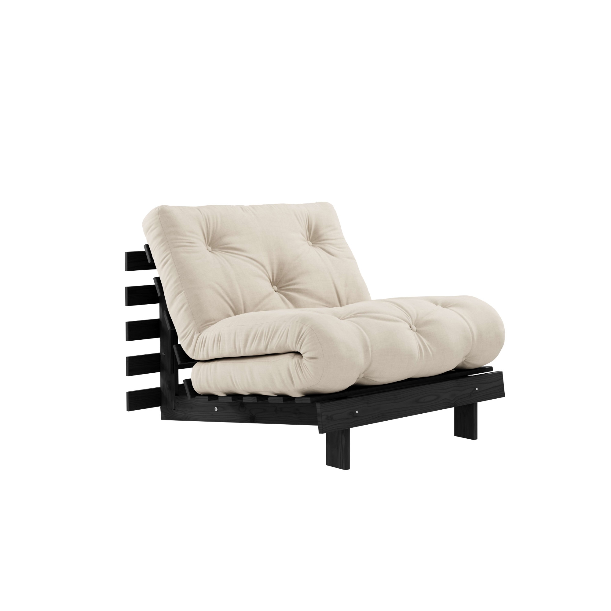 Karup Design Daybett "Roots Sofa Bed, Schlafsofa, Bettfunktion, FSC-Massivholz, B: 90 cm" Erhältlich in Breite 90 cm, 140 cm oder 160 cm, Inkl. Futonmatratze. Made in Europe, minimalistisches Design