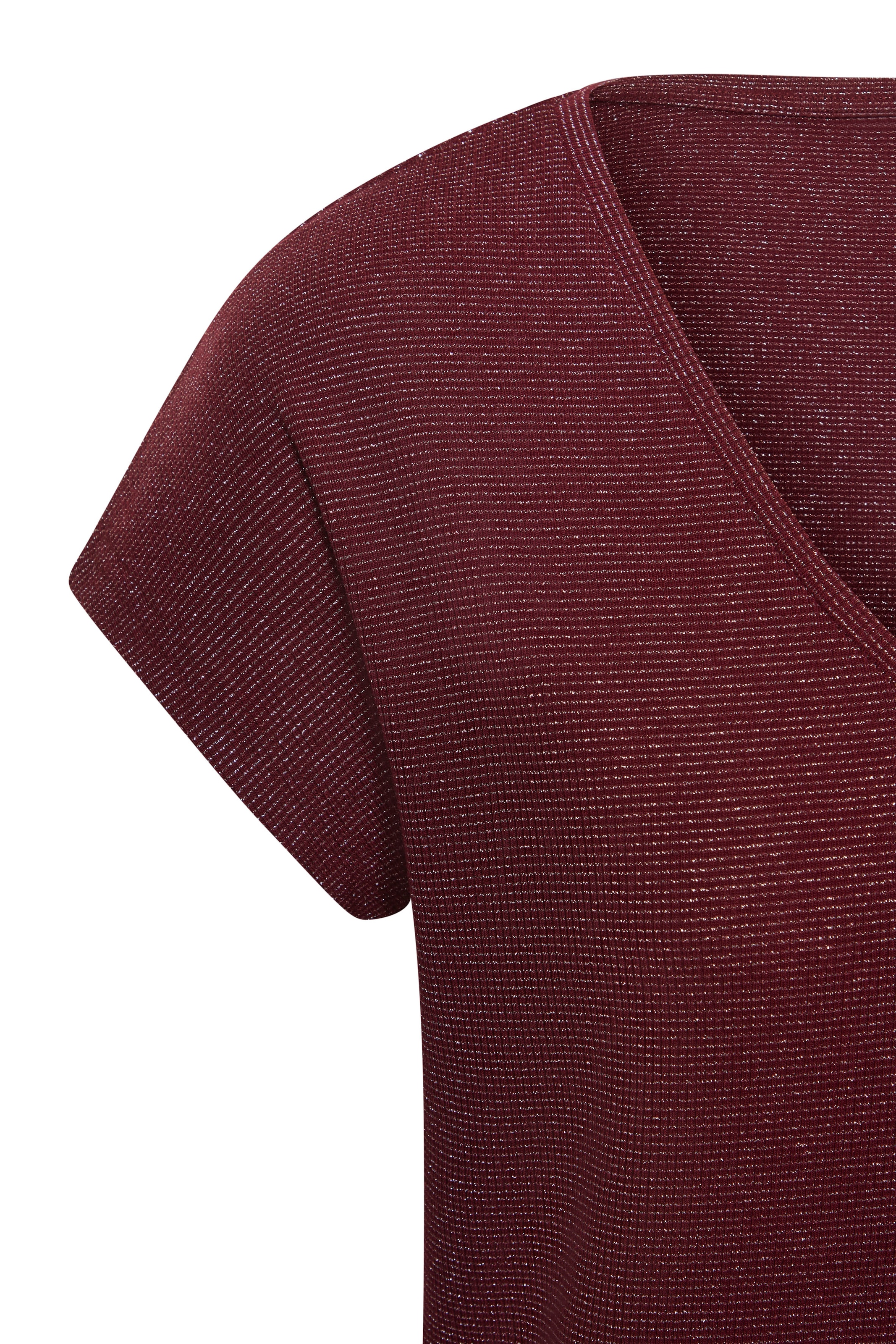 LASCANA Kurzarmshirt »mit silberfarbenem Glitzereffekt« aus pflegeleichter Qualität mit Viskose
