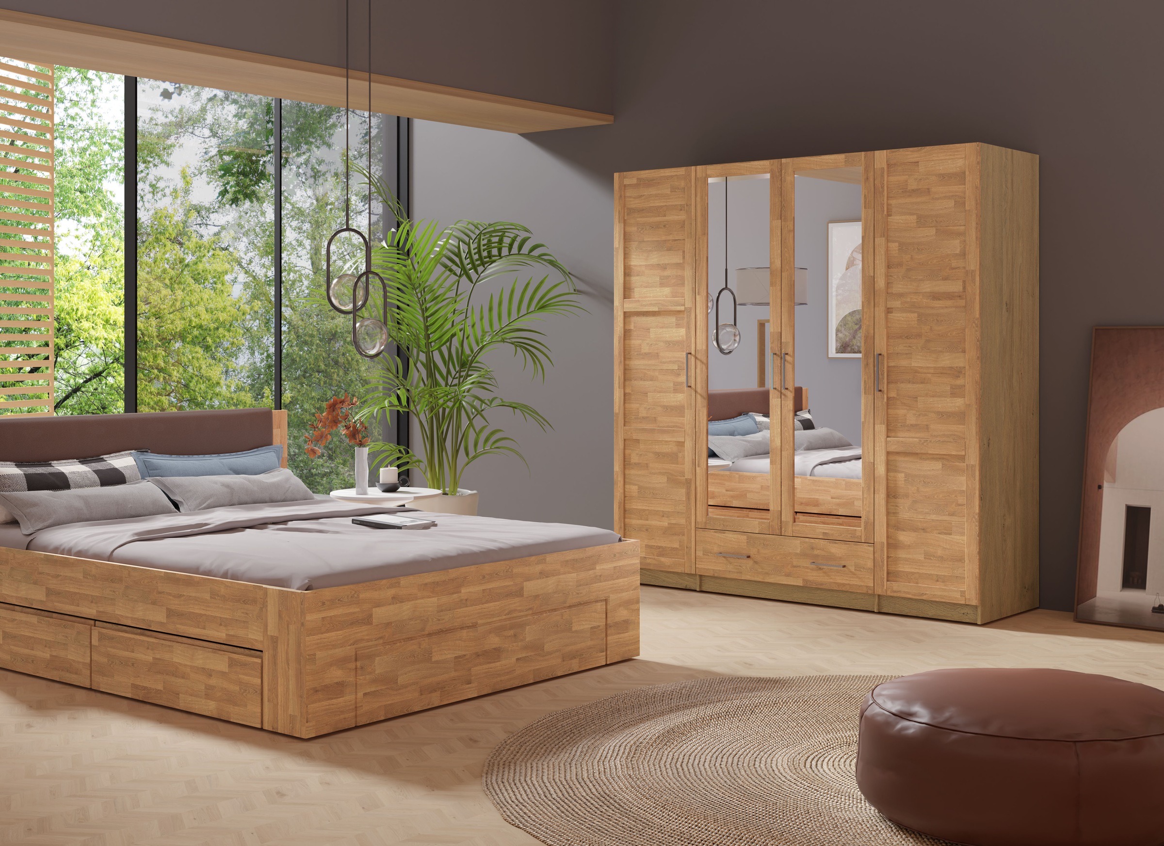 OTTO home Kleiderschrank "Sabrina, natürlicher Landhausstil, mit Innenausst günstig online kaufen