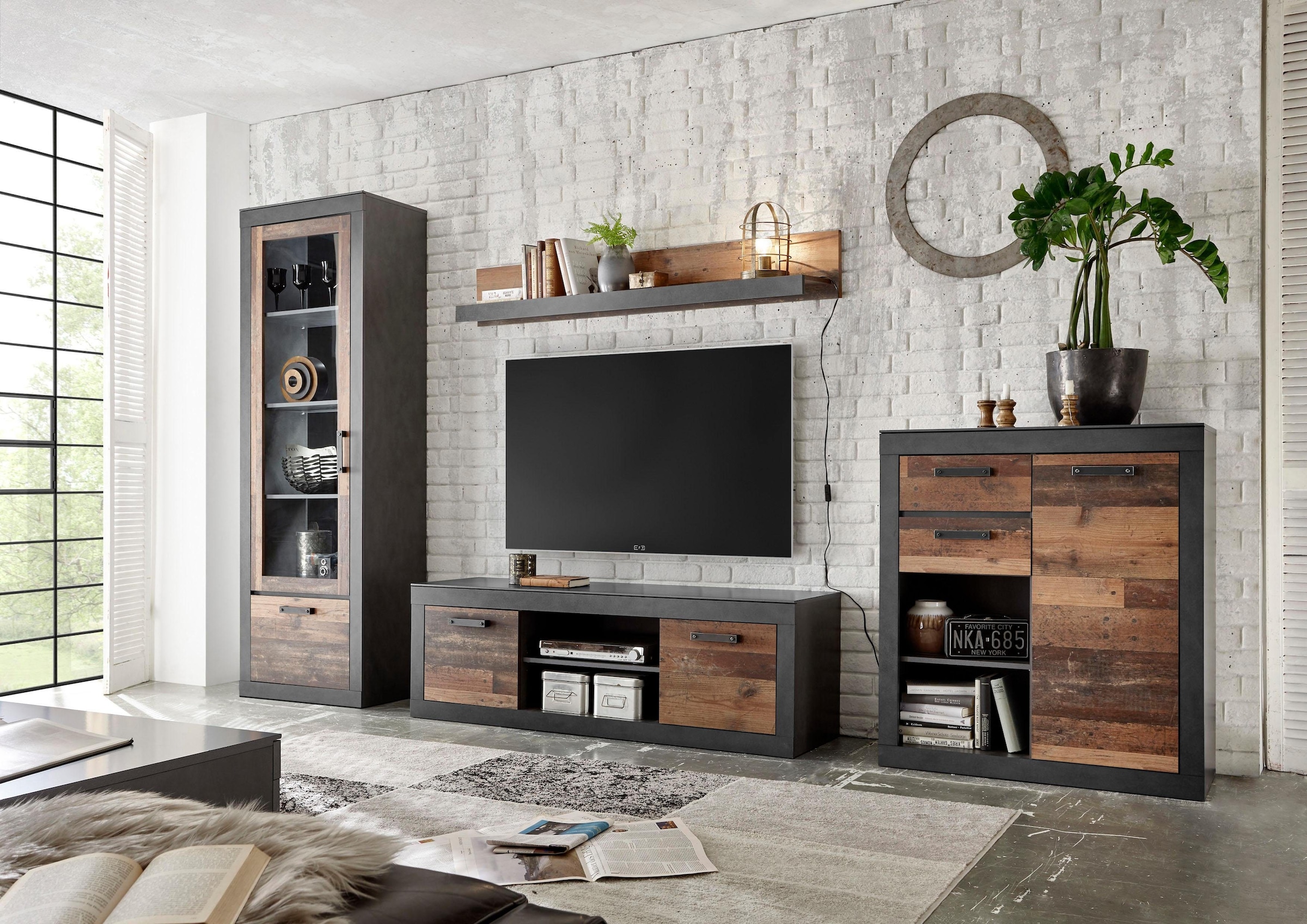 Home affaire Wohnwand "BROOKLYN" 4 Stk. tlg. günstig online kaufen
