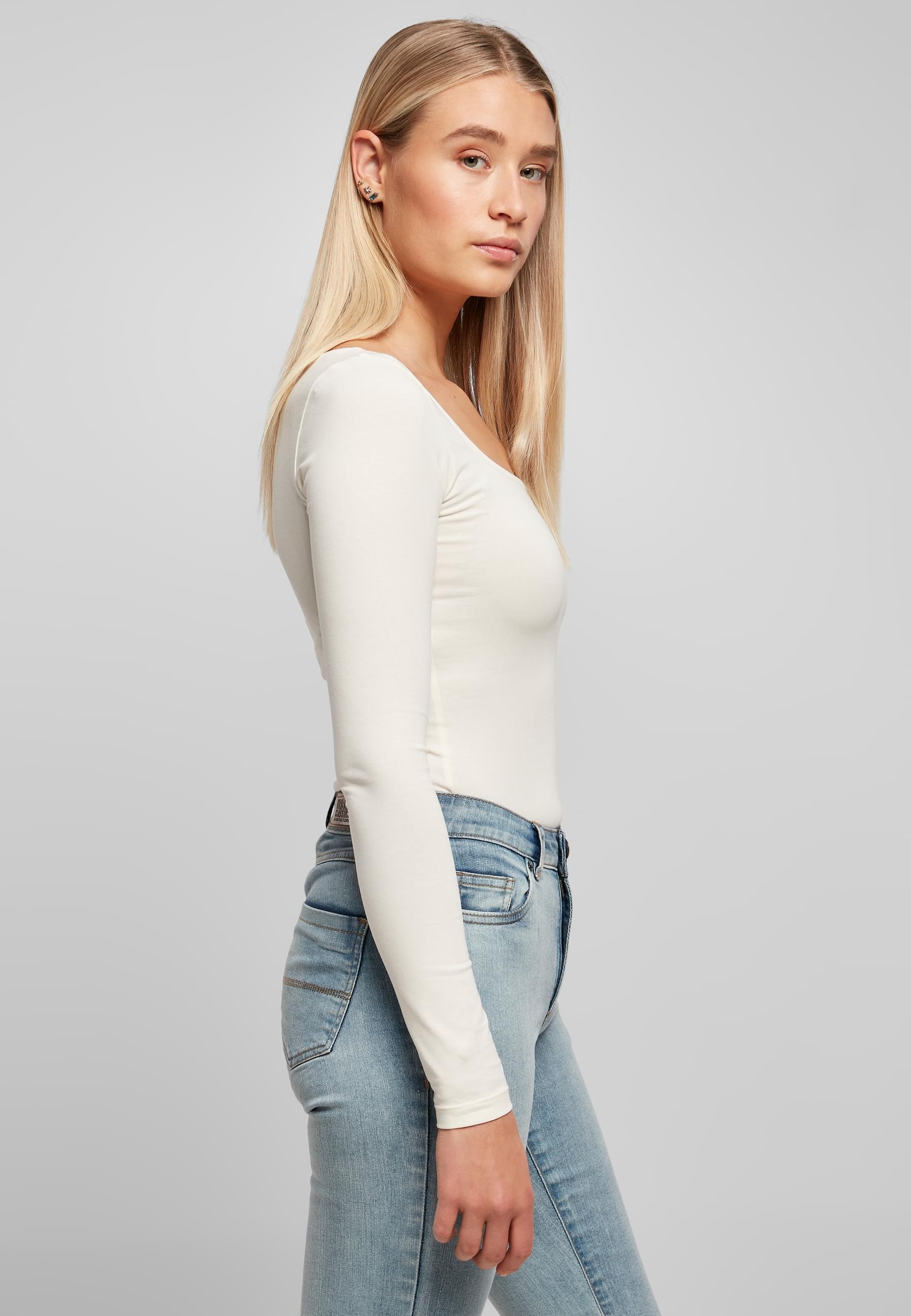 URBAN CLASSICS Langarmshirt »Urban Classics Damen Ladies Organic Longsleeve Body«, (1 tlg.)