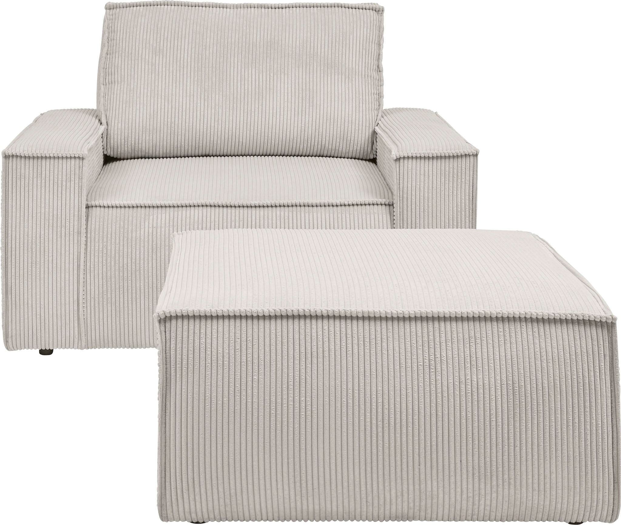 Home affaire Sessel "SHERWOOD", Loveseat und Hocker im Set, passend zur Pol günstig online kaufen