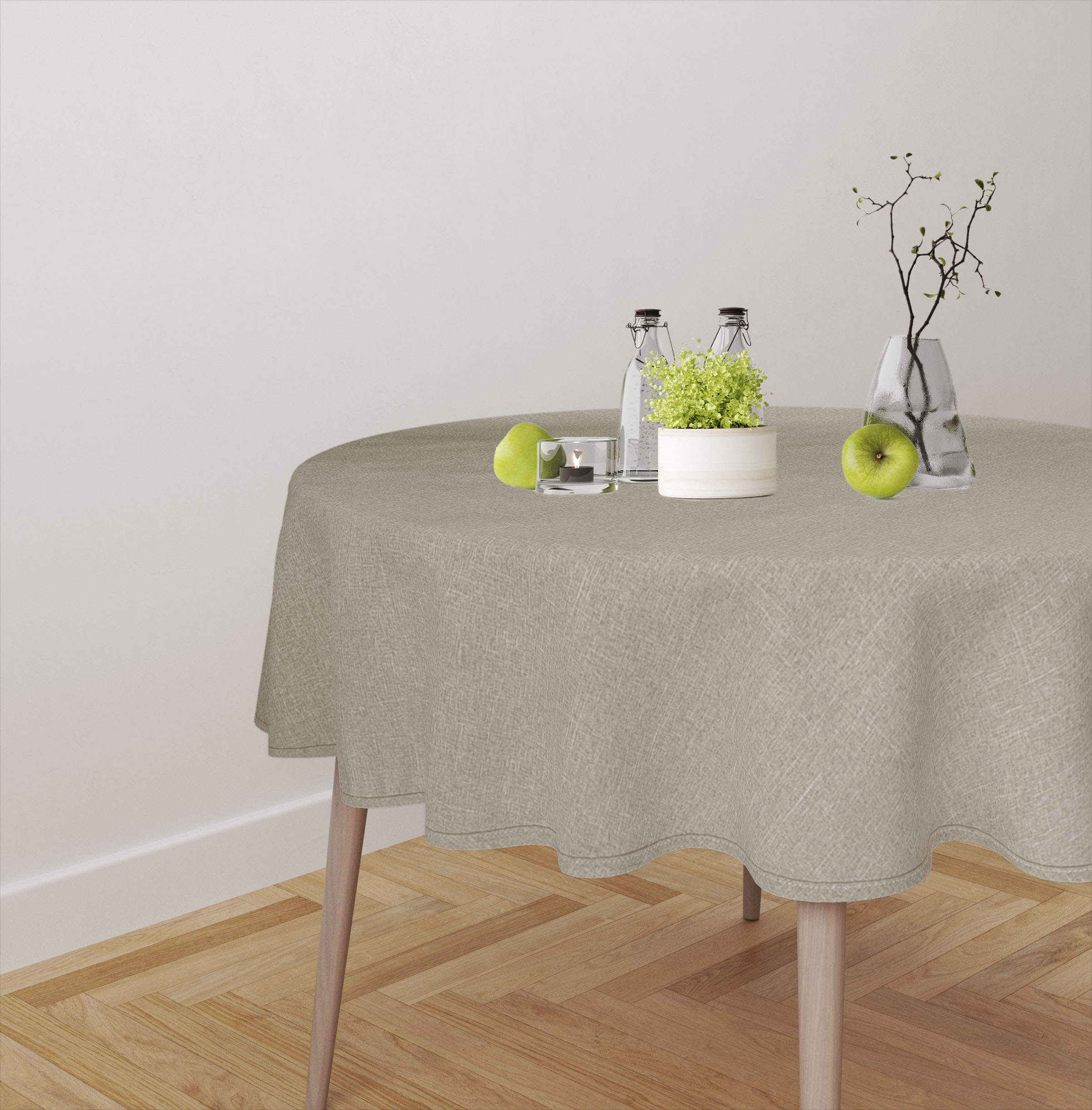 OTTO home Tischdecke "Josée, wasserabweisend, in eckig & rund" strukturiert, Leinenoptik, uni,wasserabweisend, pflegeleicht, Deko