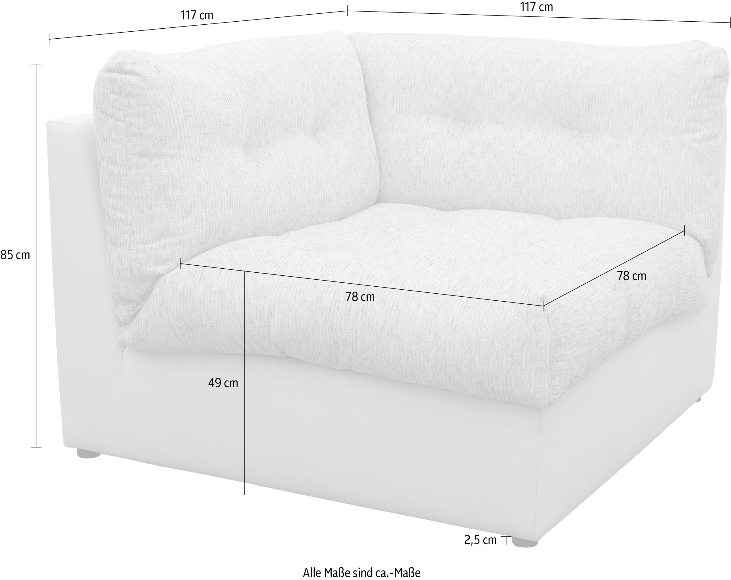 DOMO collection Sofa-Eckelement »800026«