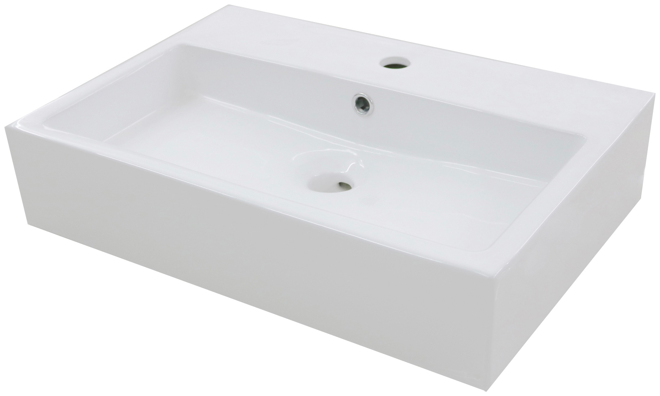 welltime Aufsatzwaschbecken "Verona", eckig, Breite 60 cm, Tiefe 42 cm, Bec günstig online kaufen