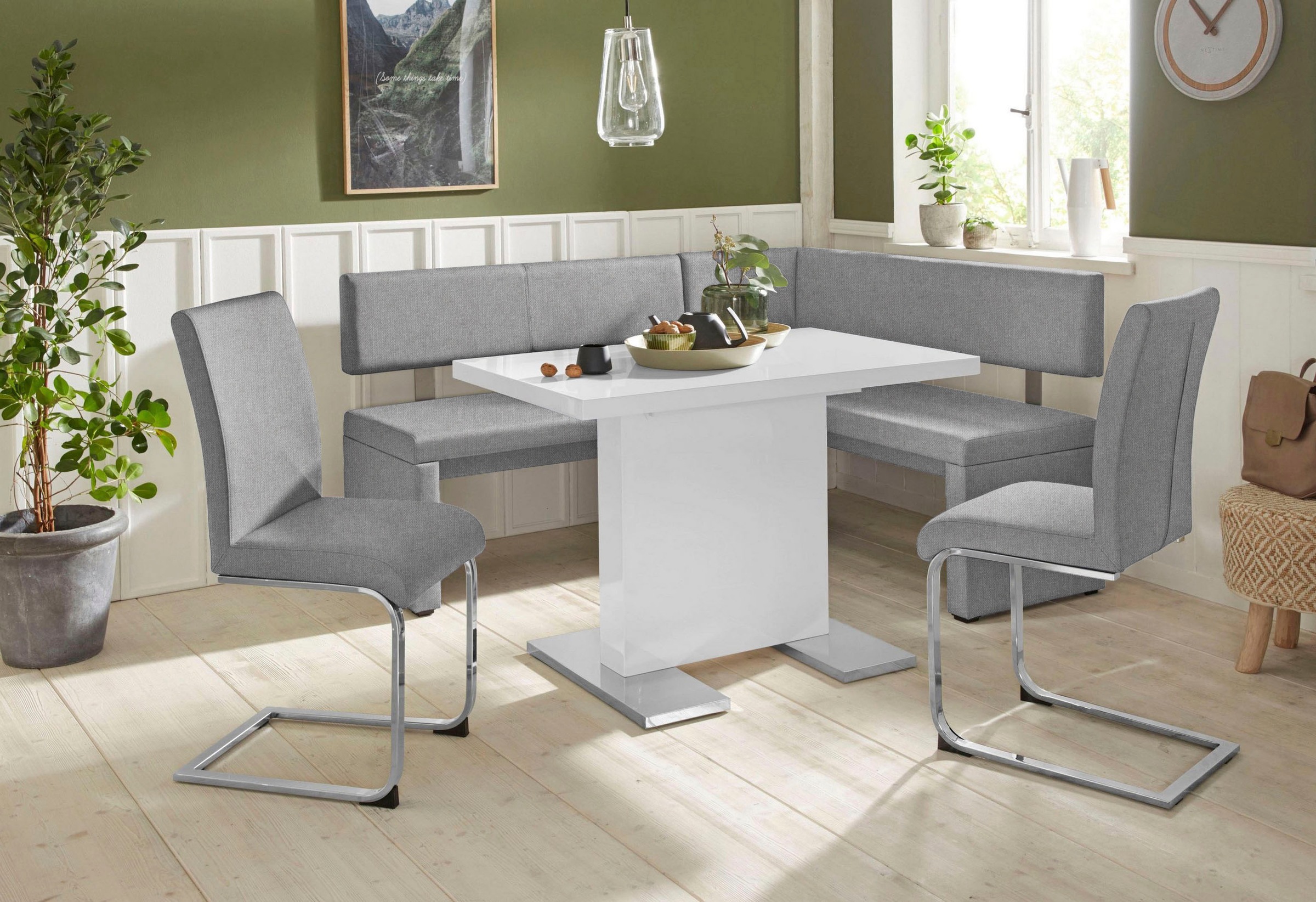 Home affaire Freischwinger "Charissa", (Set), 2 St., Strukturstoff, Bezug i günstig online kaufen