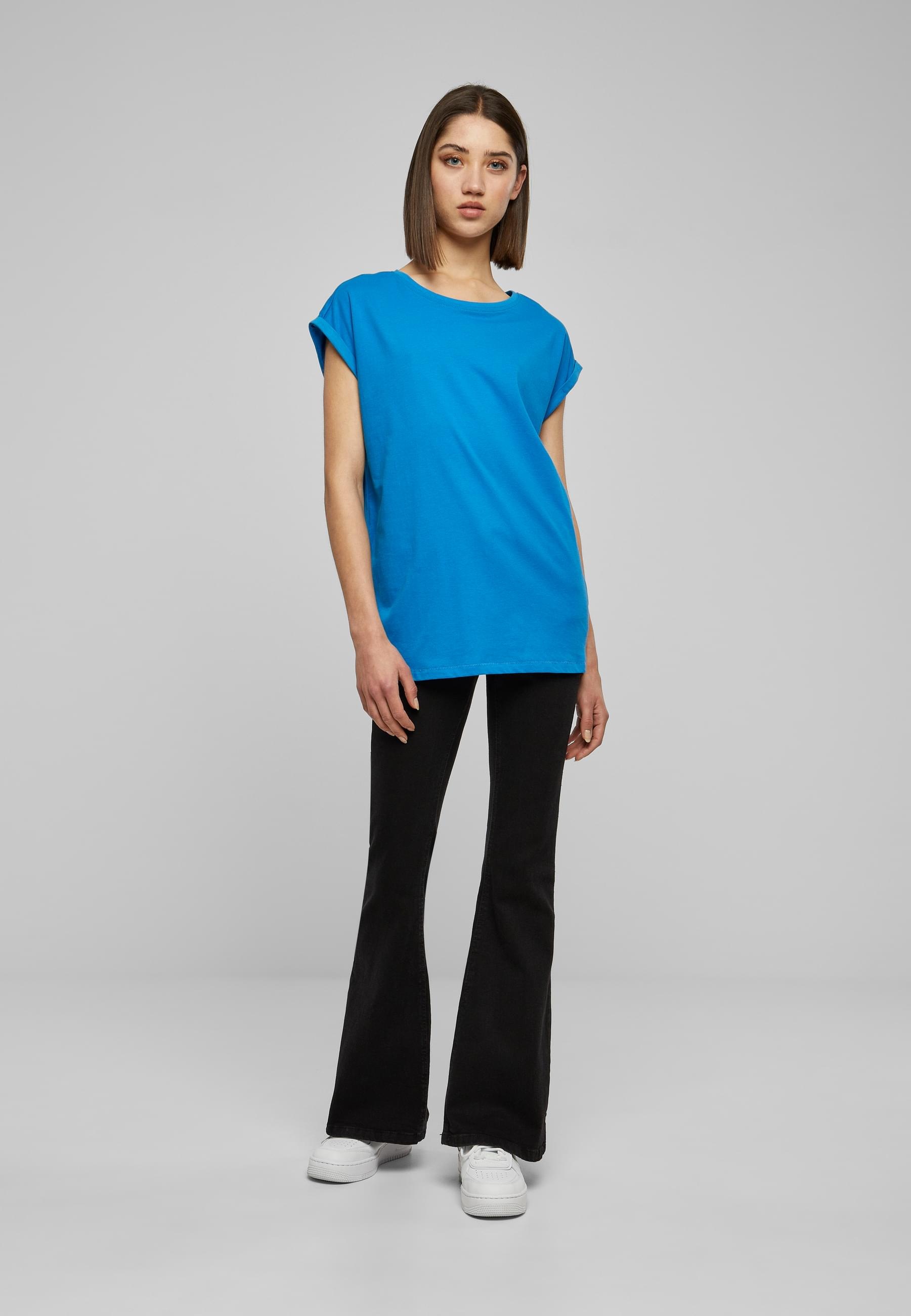 URBAN CLASSICS Kurzarmshirt »Urban Classics Damen Ladies Extended Shoulder Tee«, (1 tlg.)