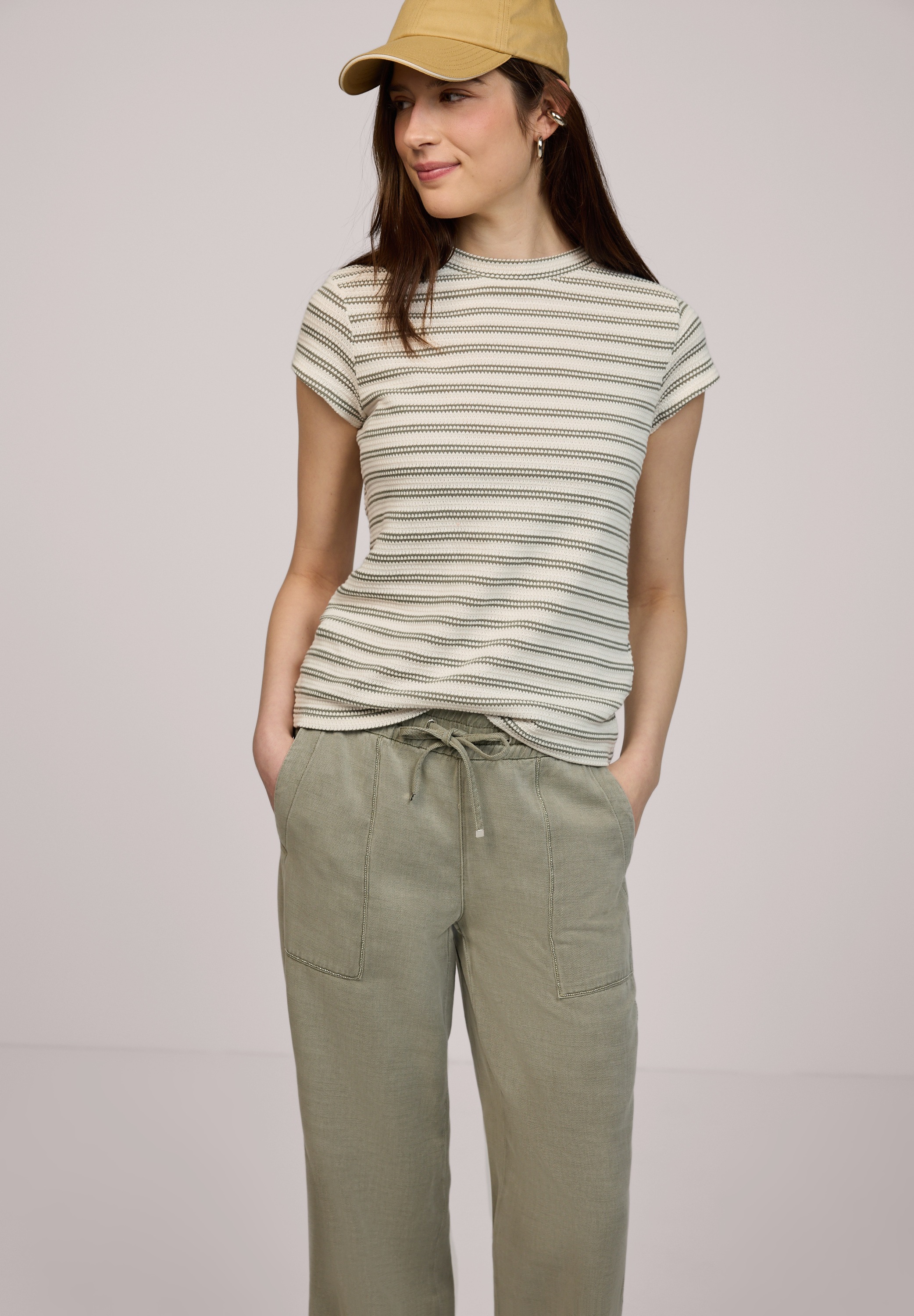 STREET ONE STUDIO T-Shirt im soften Baumwoll-Mix günstig online kaufen