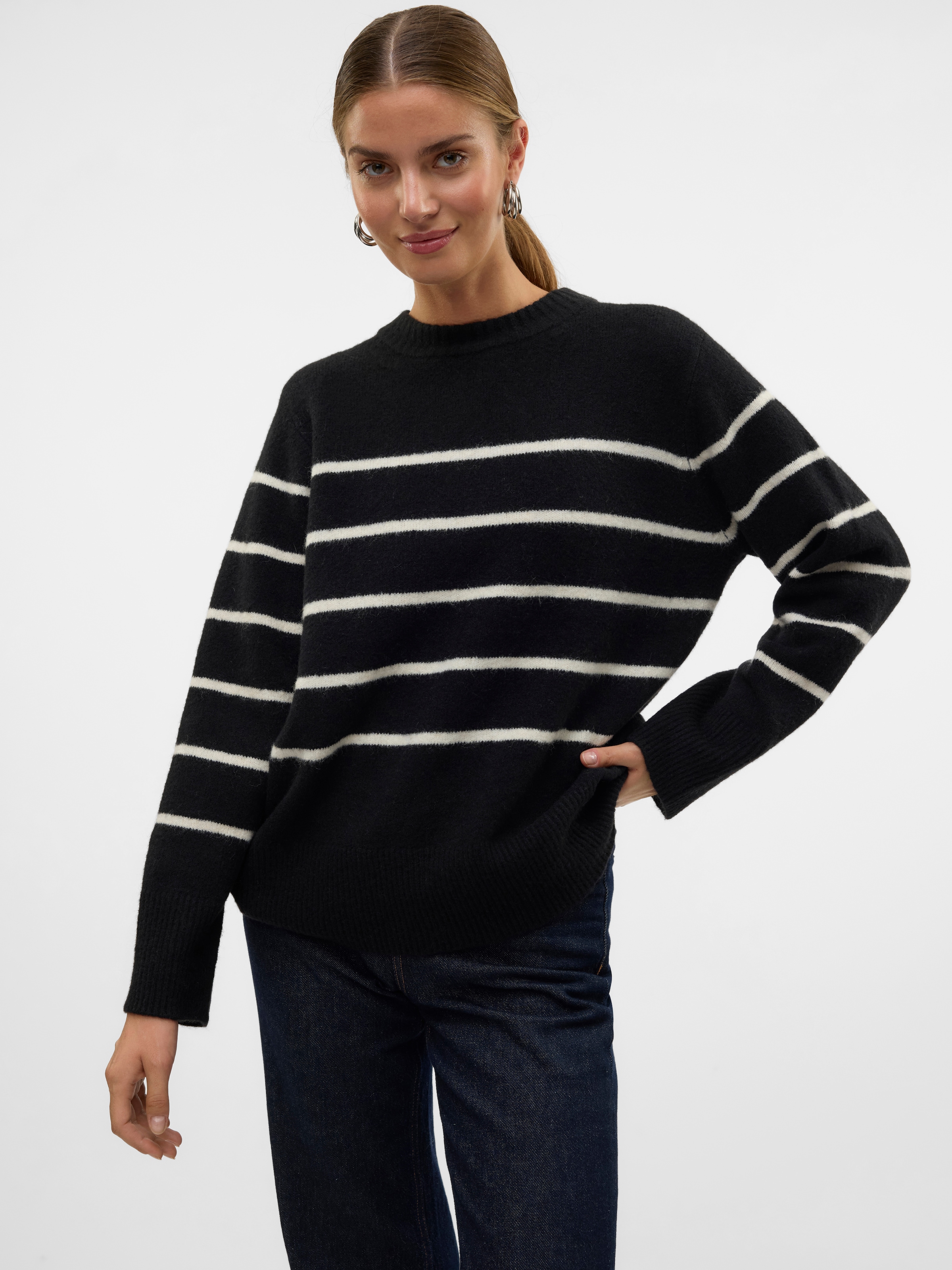 Vero Moda Strickpullover VMFLAWLESS LS O-NECK PULLOVER GA NOOS günstig online kaufen