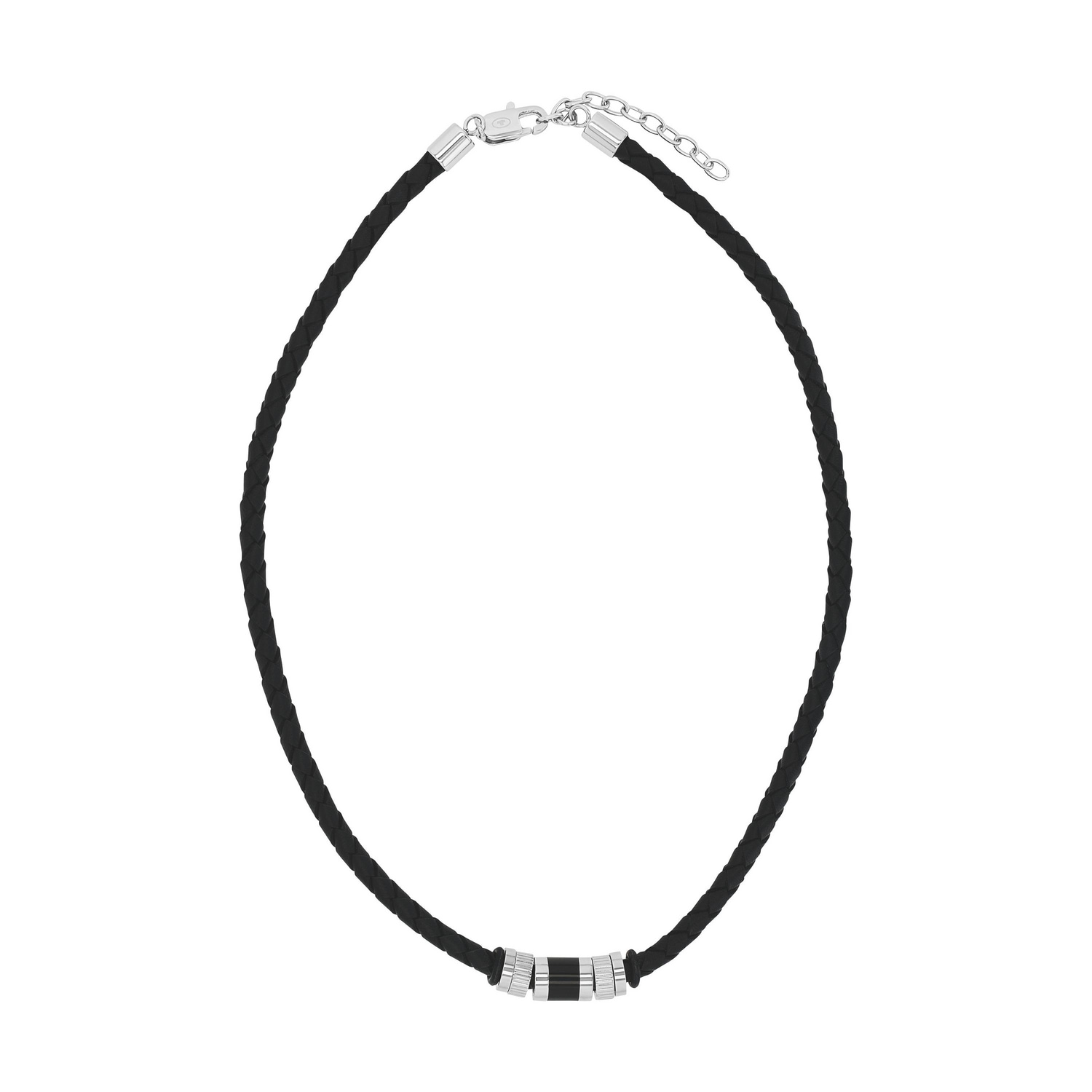 TOM TAILOR Kette mit Anhänger »Schmuck Geschenk Edelstahl Leder Kautschuk«