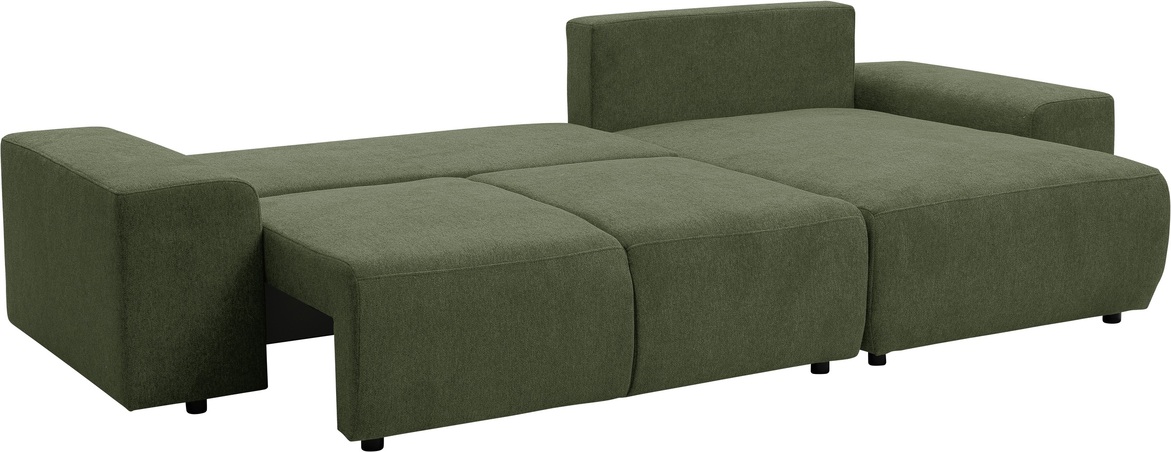 WERK2 Ecksofa »Riwa, modernes Sofa zum Kuscheln und Entspannen, Breite 300cm, L-Form«, Trendiges Ecksofa mit vielen Kissen, Schlaffunktion & Bettkasten