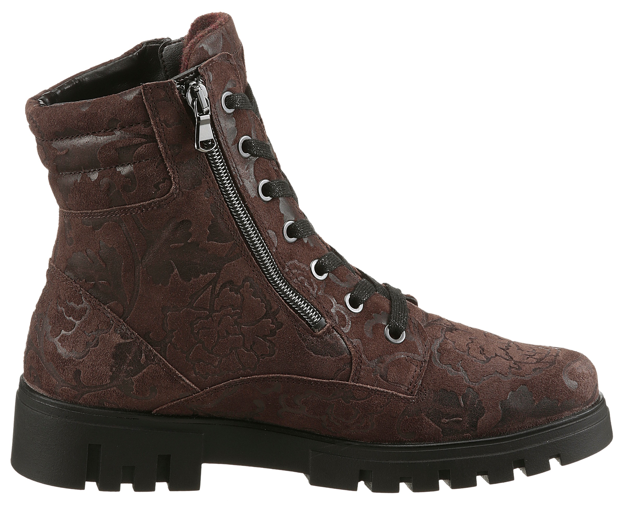 Waldläufer Schnürstiefelette »H-SERENA«, Schnürboots, Profilsohle, Blockabsatz, in Komfortweite H (= sehr weit)