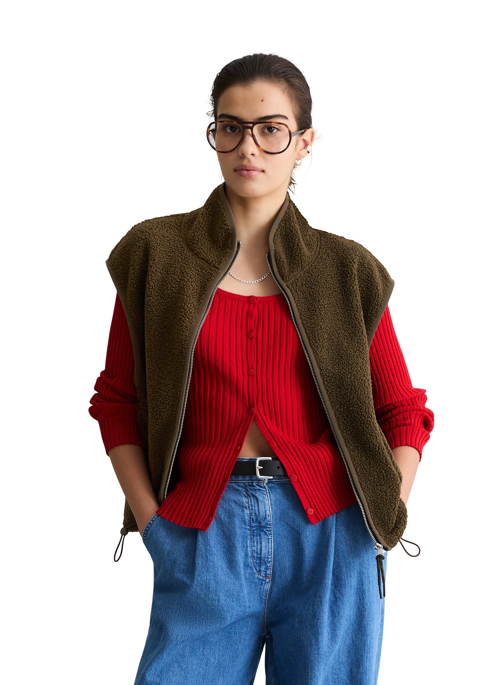 Marc OPolo DENIM Sweatjacke "aus recyceltem Polyester" günstig online kaufen