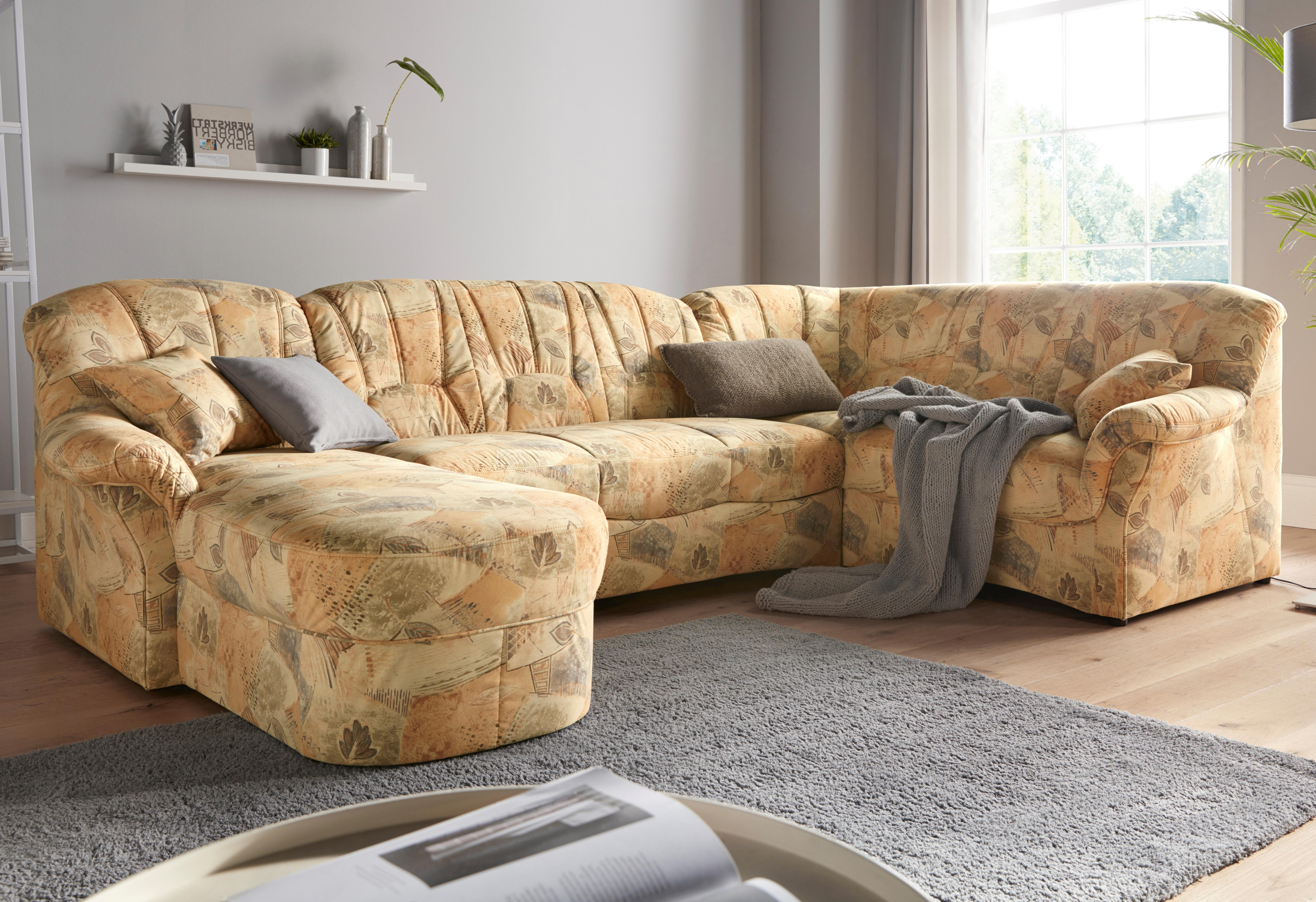 DOMO collection "Bahia mit viel Platz, zeitloses Design, U-Form" wahlweise mit Bettfunktion