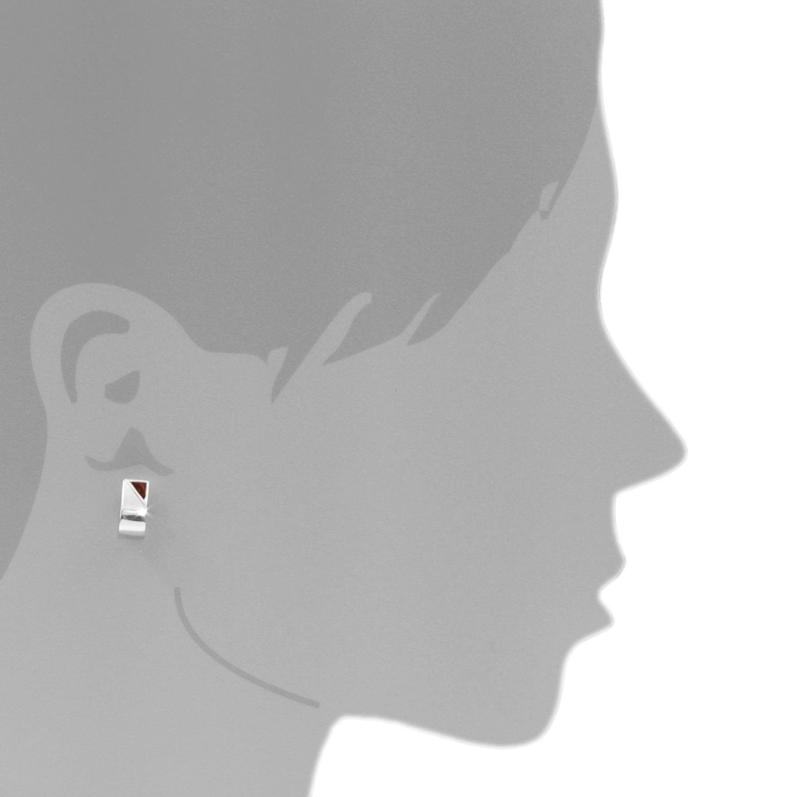 Ostsee-Schmuck Karla Stud Earrings White 14x7mm 3