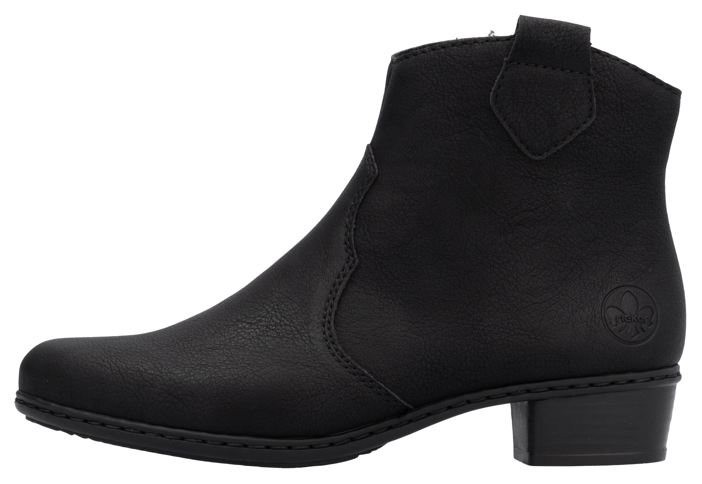 Rieker Westernstiefelette, Stiefelette, Cowboyboots, Blockabsatz, mit Innenreißverschluss