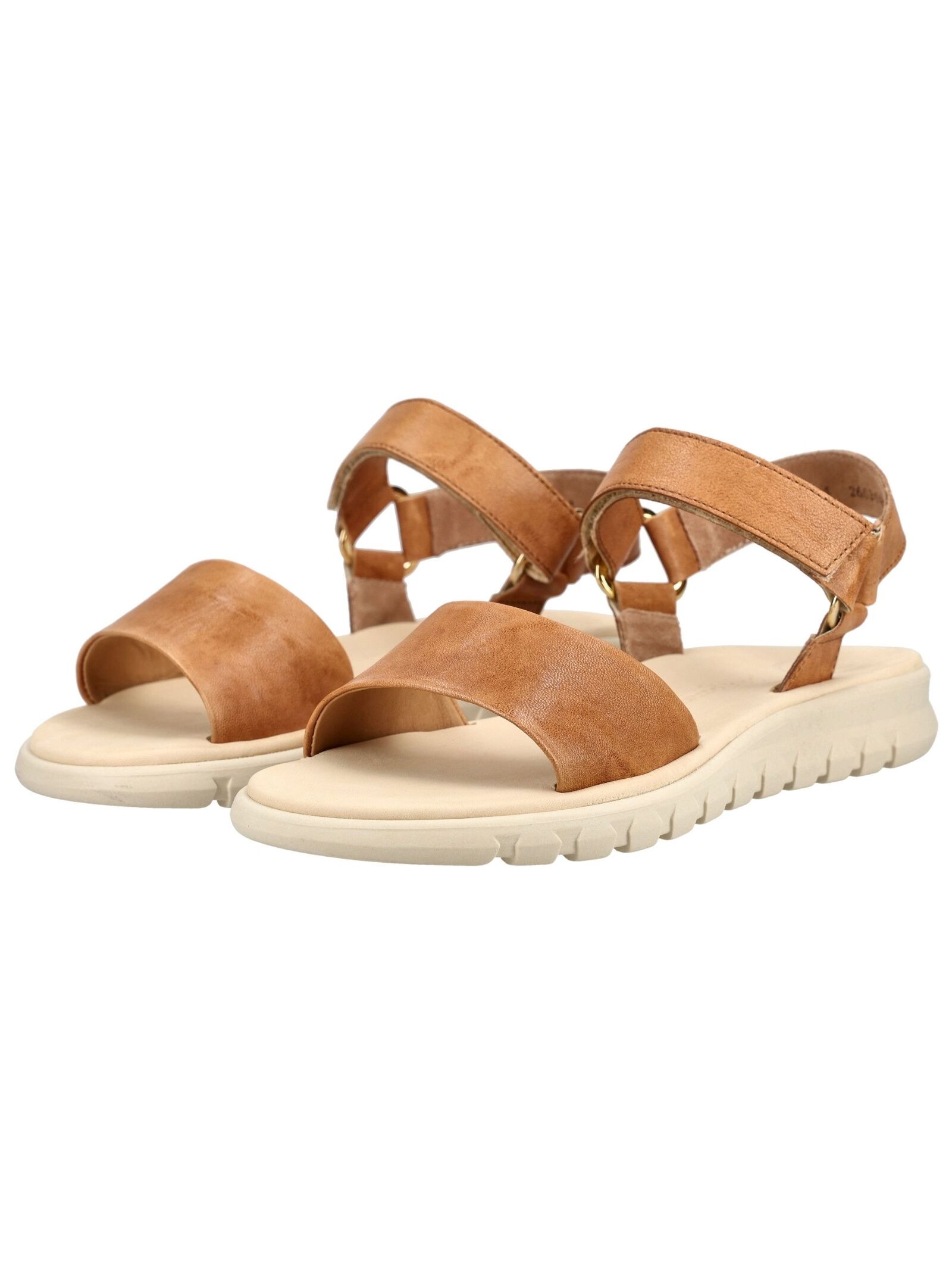 Riemchensandale PAUL GREEN "Paul Green Sandalen Leder", Damen, Gr. 38, cuoio, Leder, Schuhe Riemchensandale 3