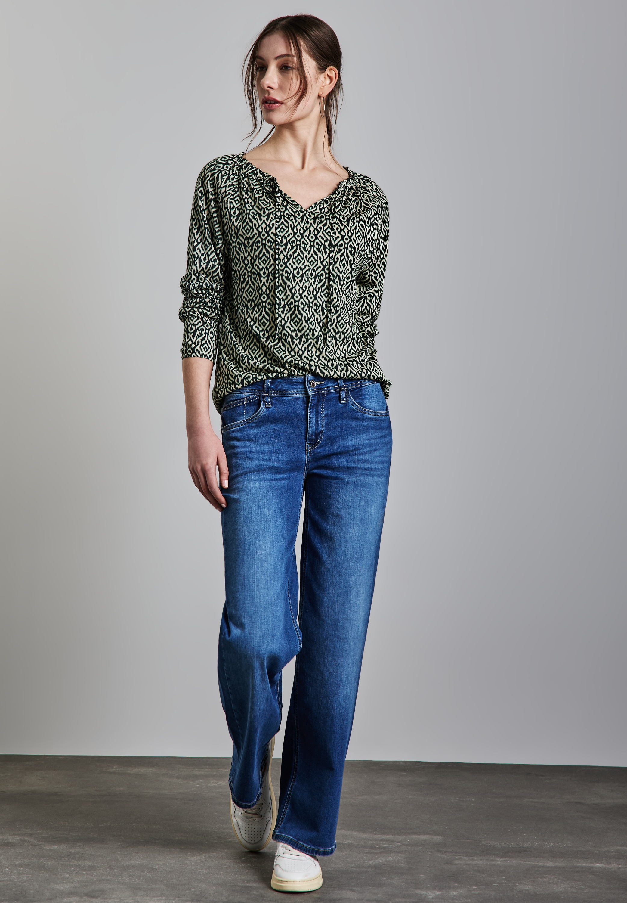 STREET ONE Langarmshirt, mit All-Over Print