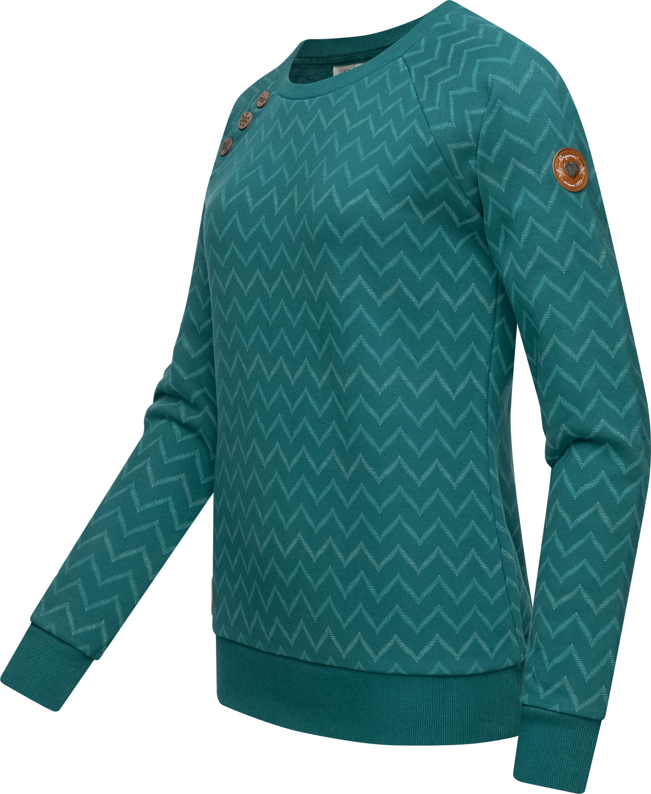 Ragwear Sweater »Daria Zig Zag«, stylisches Damen Sweatshirt mit Zick-Zack-Muster