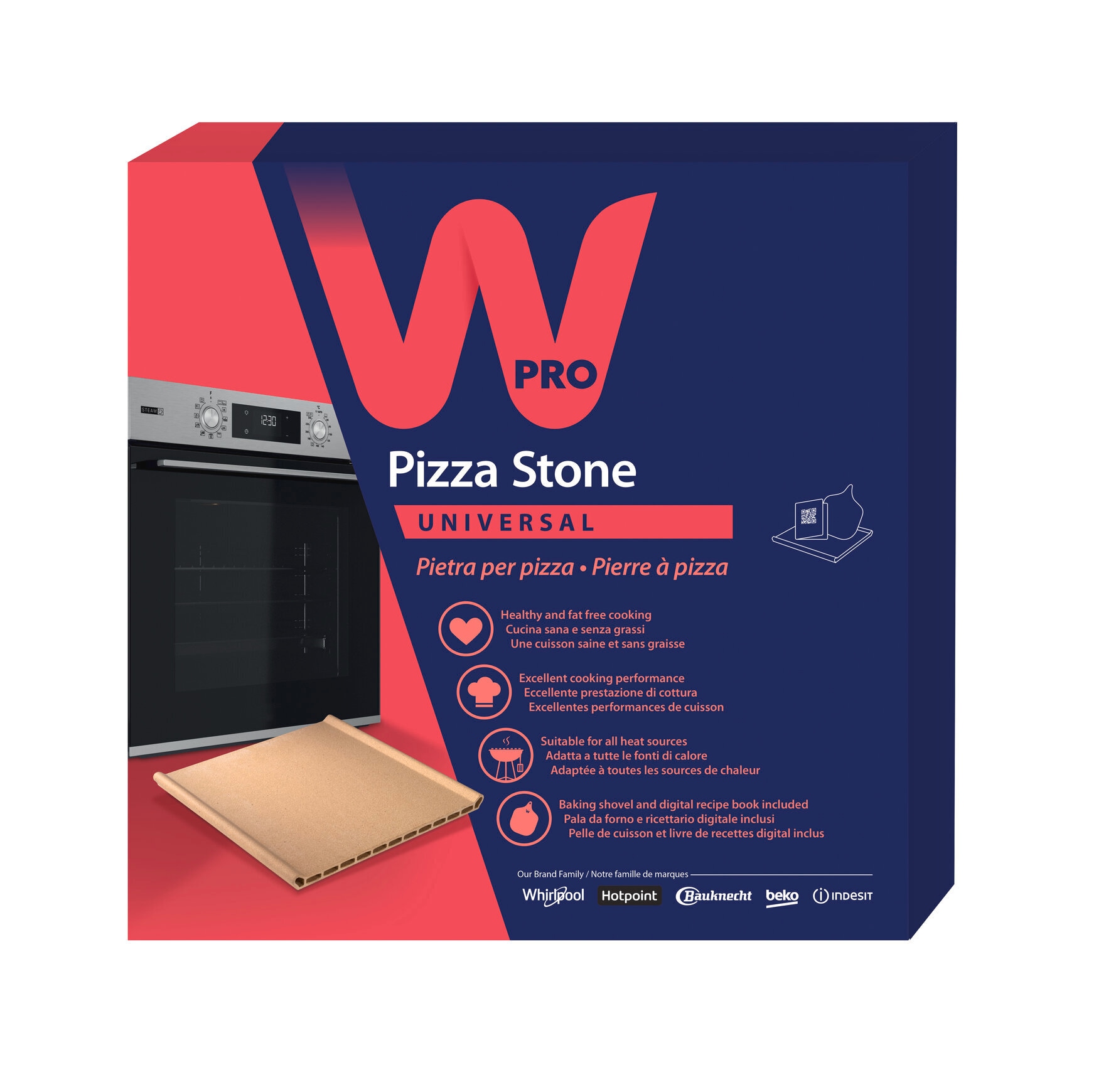 BAUKNECHT Backofen »BBI7 310C PIZZA« mit 1-fach-Teleskopauszug mit Pyrolyse-Selbstreinigung 310°C Pizza-Funktion: Für Pizza in Restaurantqualität zu Hause