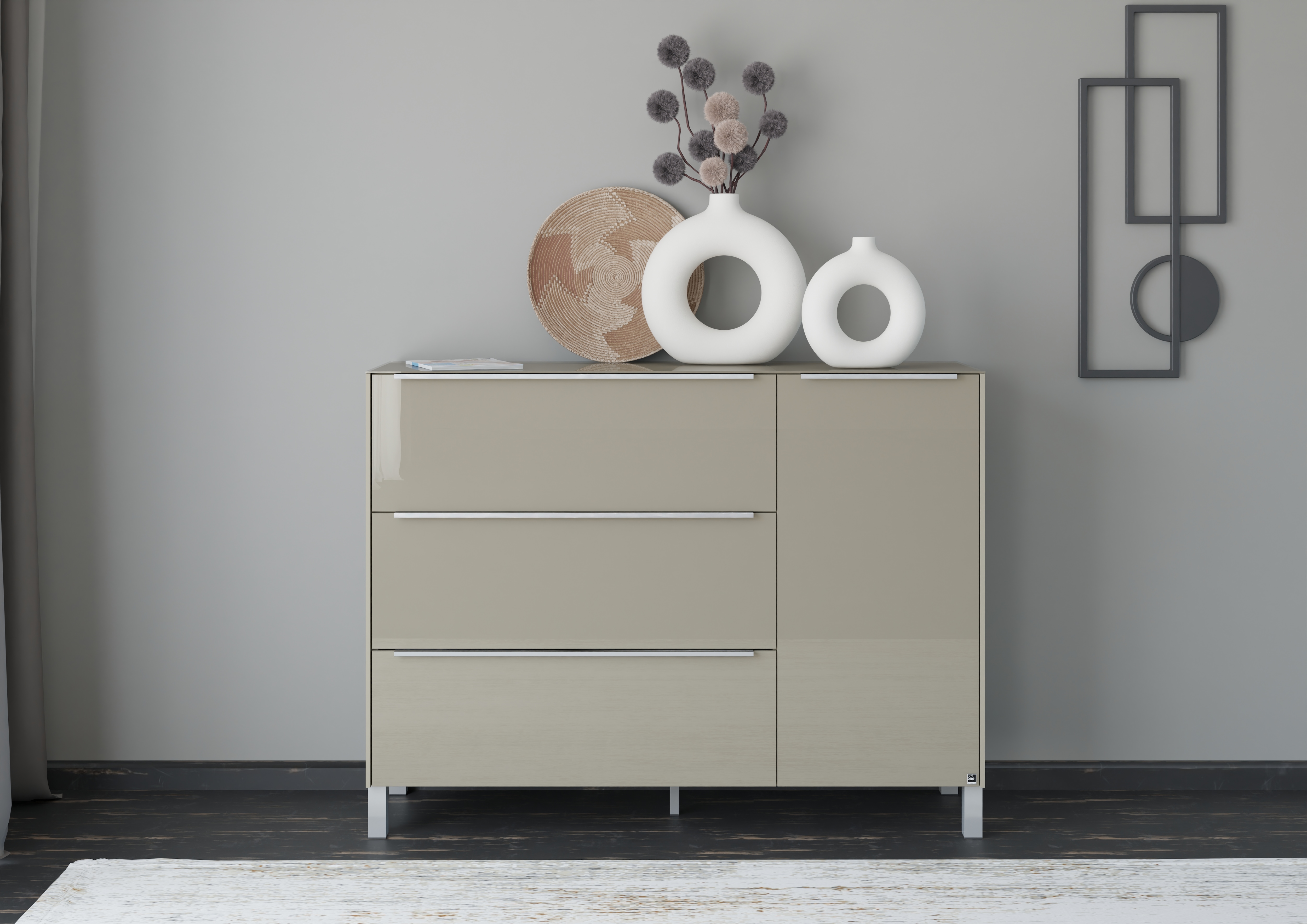 set one by Musterring Sideboard "Reno" 1 Stk. tlg. Mit Vierkantfuß in diversen Farben, 106 cm Höhe & Farbauswahl
