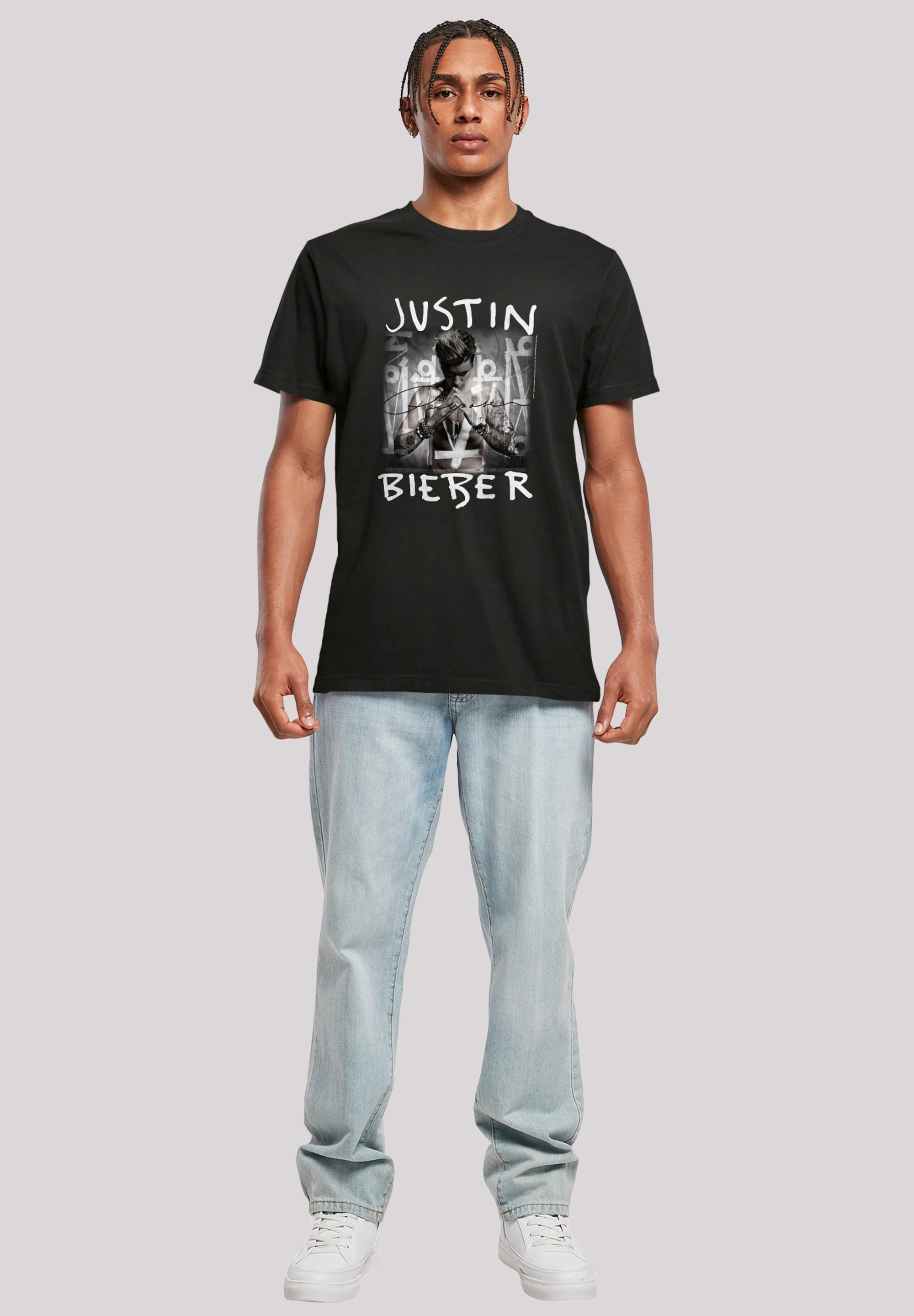 F4NT4STIC T-Shirt »Justin Bieber Purpose Album Cover«, Streetwear Fashion