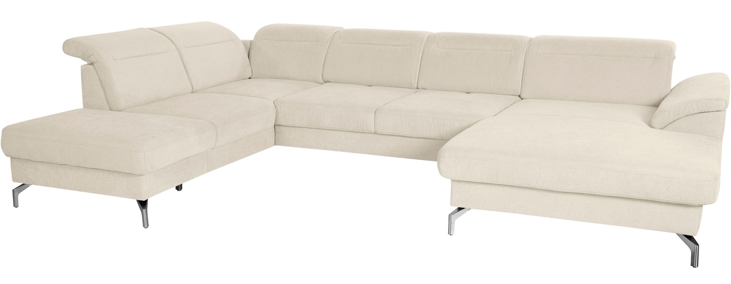 sit&more Wohnlandschaft "Percy U-Form", 15 cm Fußhöhe, Sitztiefenverstellun günstig online kaufen