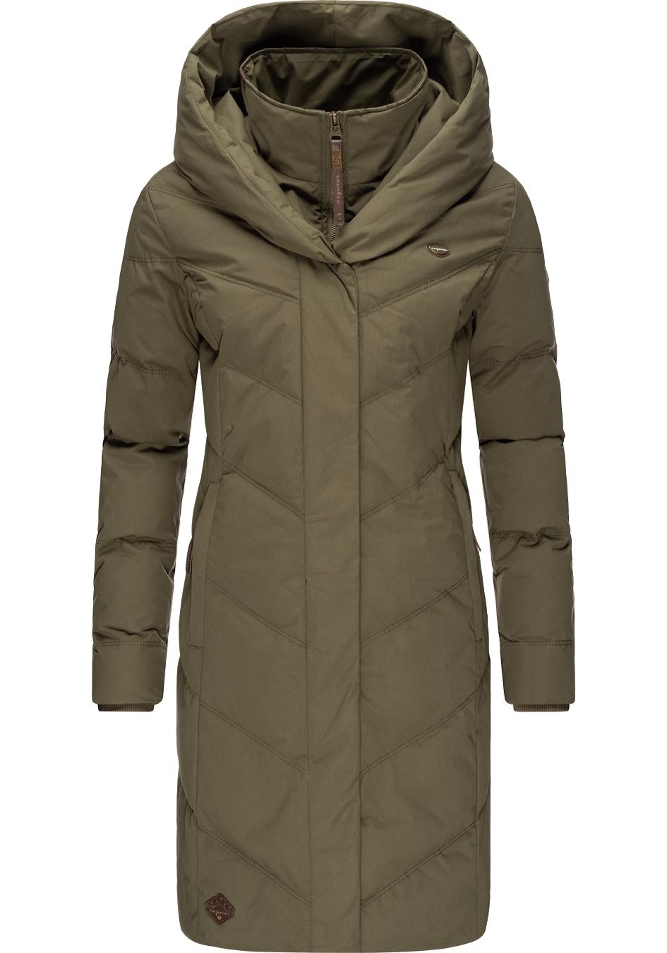 Ragwear Winterjacke "Natalka II Intl.", mit Kapuze, stylischer, gesteppter Winterparka mit großer Kapuze