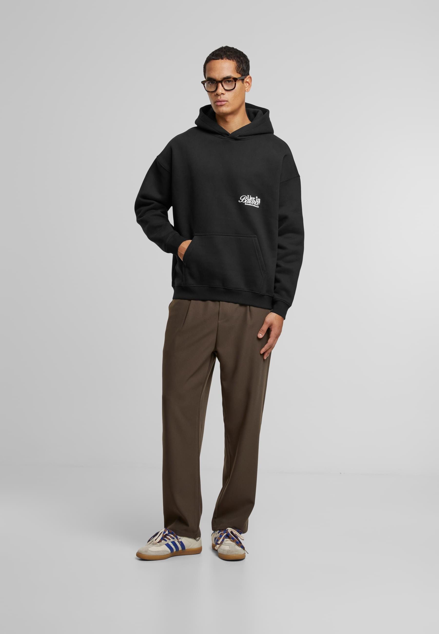 Another Cotton Lab Kapuzensweatshirt »Another Cotton Lab Live in Balance Heavy Oversized Hoodie«, (1 tlg.)