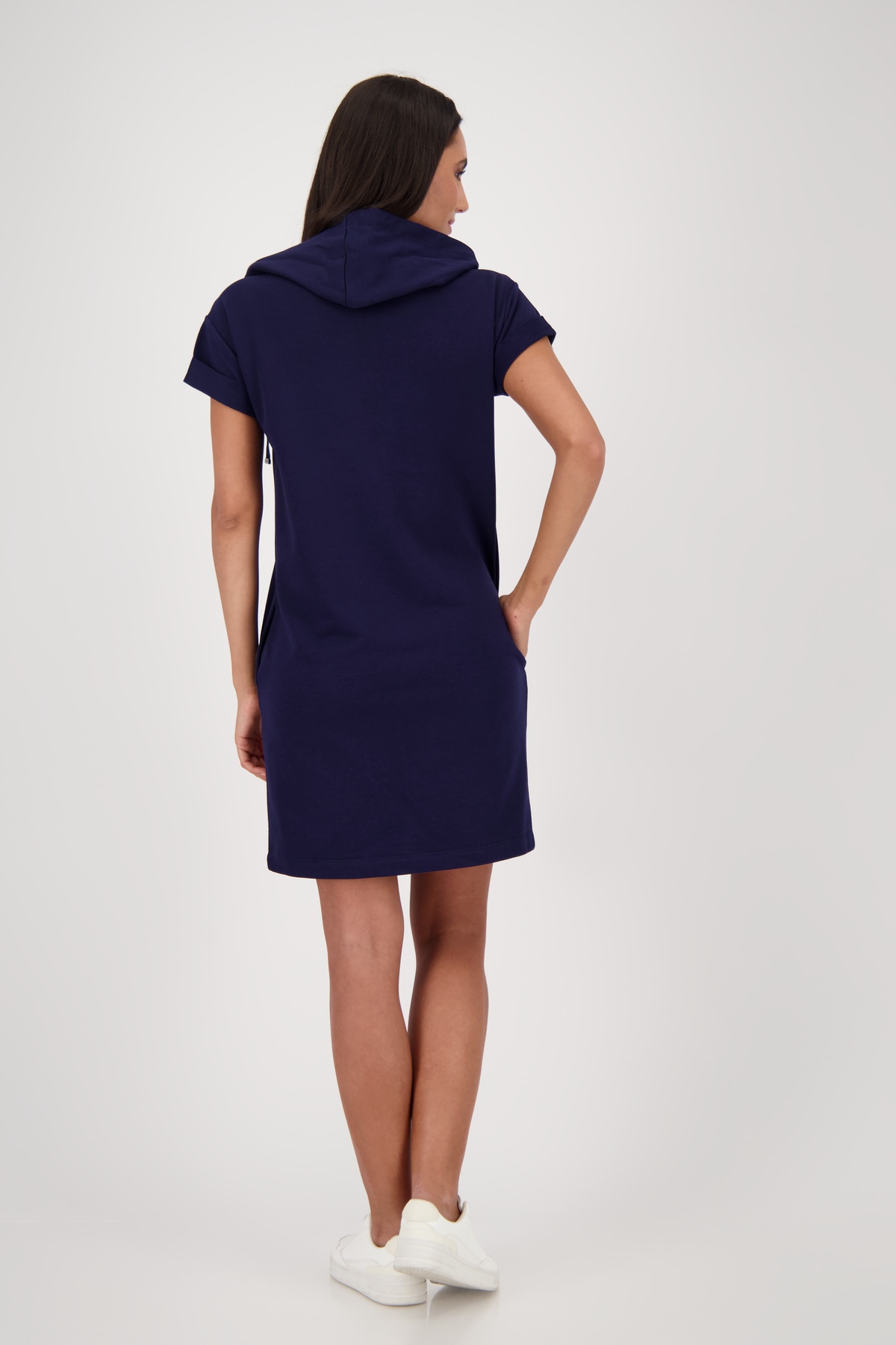 Monari Sweatkleid »Kleid Uni Emblem«, mit Strasssteinen und Glitzerschrift