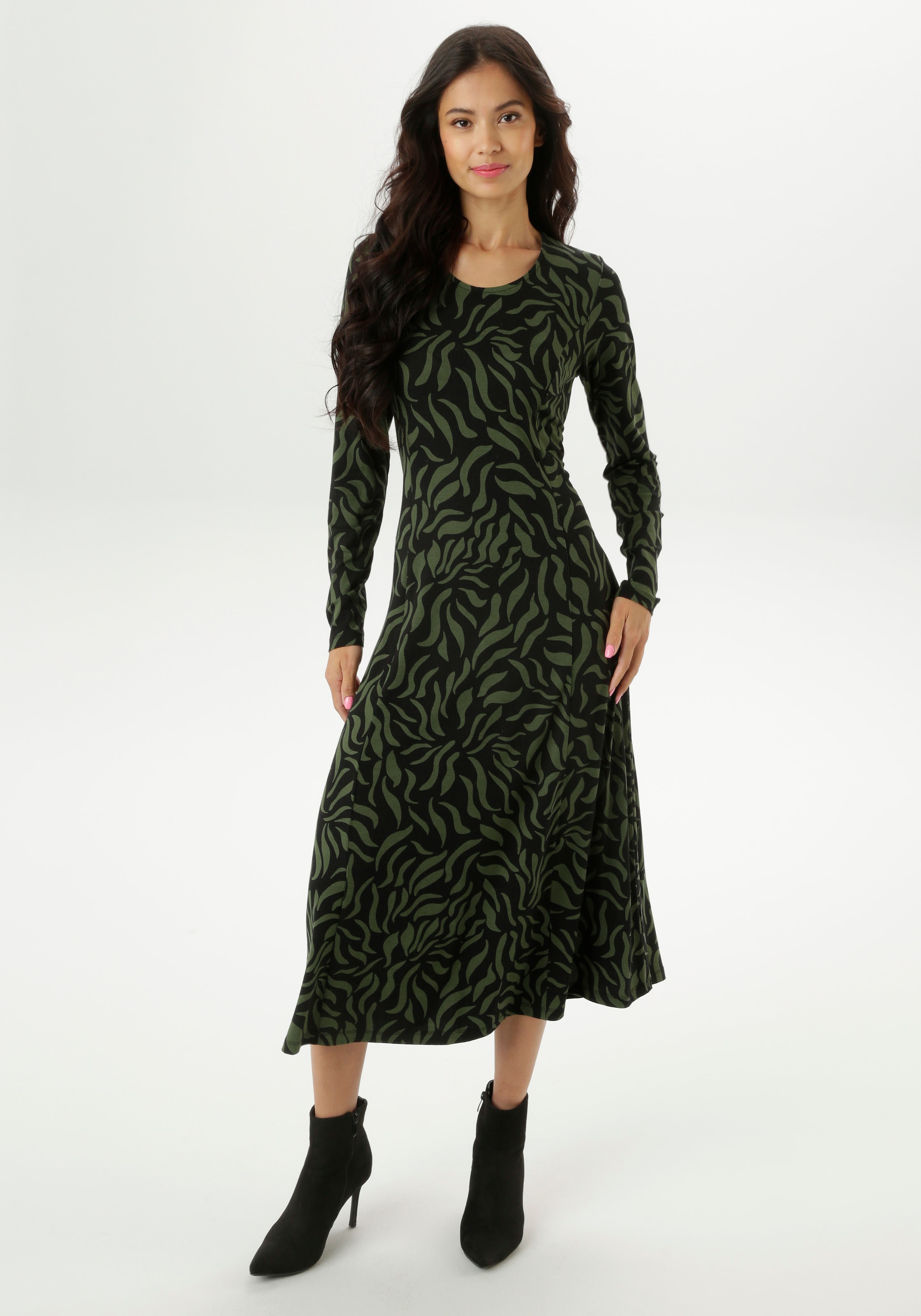 Aniston SELECTED Midikleid, in leichter A-Linien-Form - NEUE KOLLEKTION günstig online kaufen
