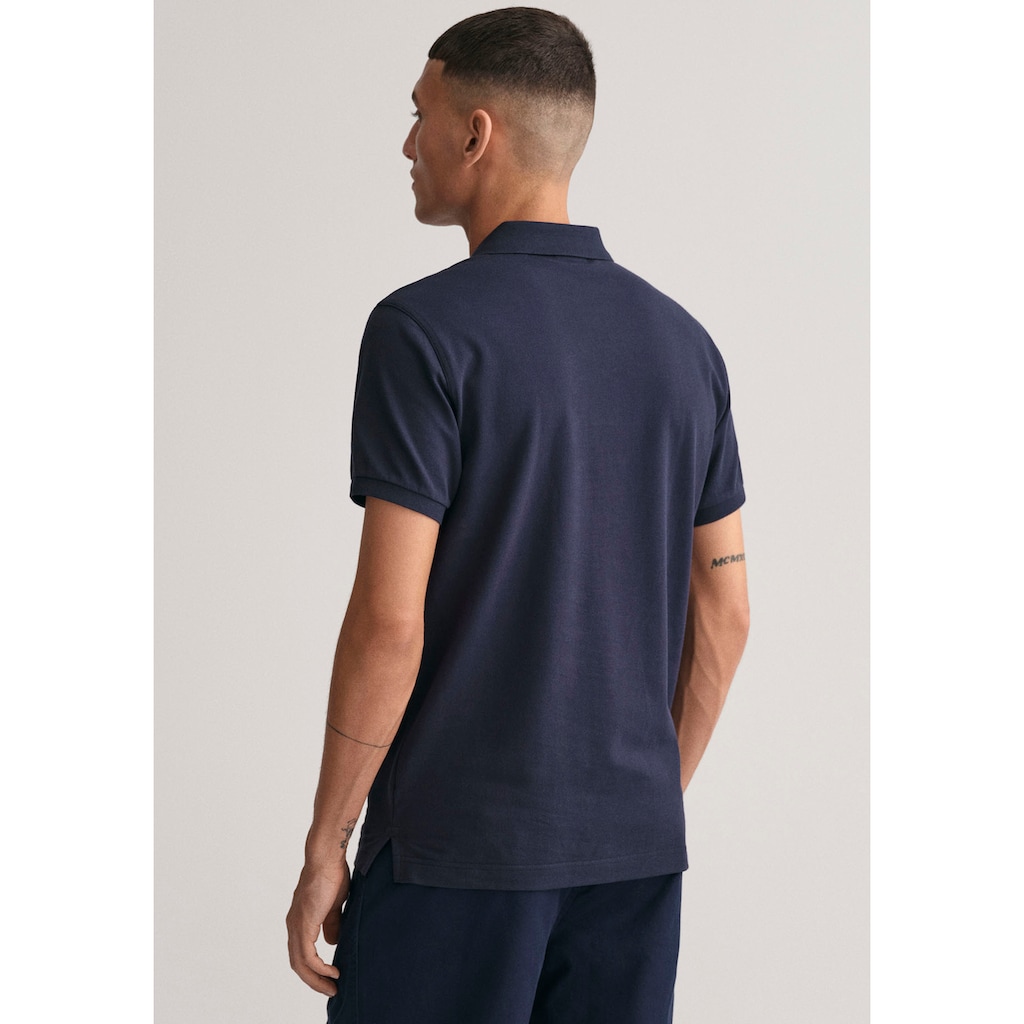 Gant Poloshirt »SLIM ORIGINAL PIQUE SS RUGGER«, mit Logostickerei auf der Brust