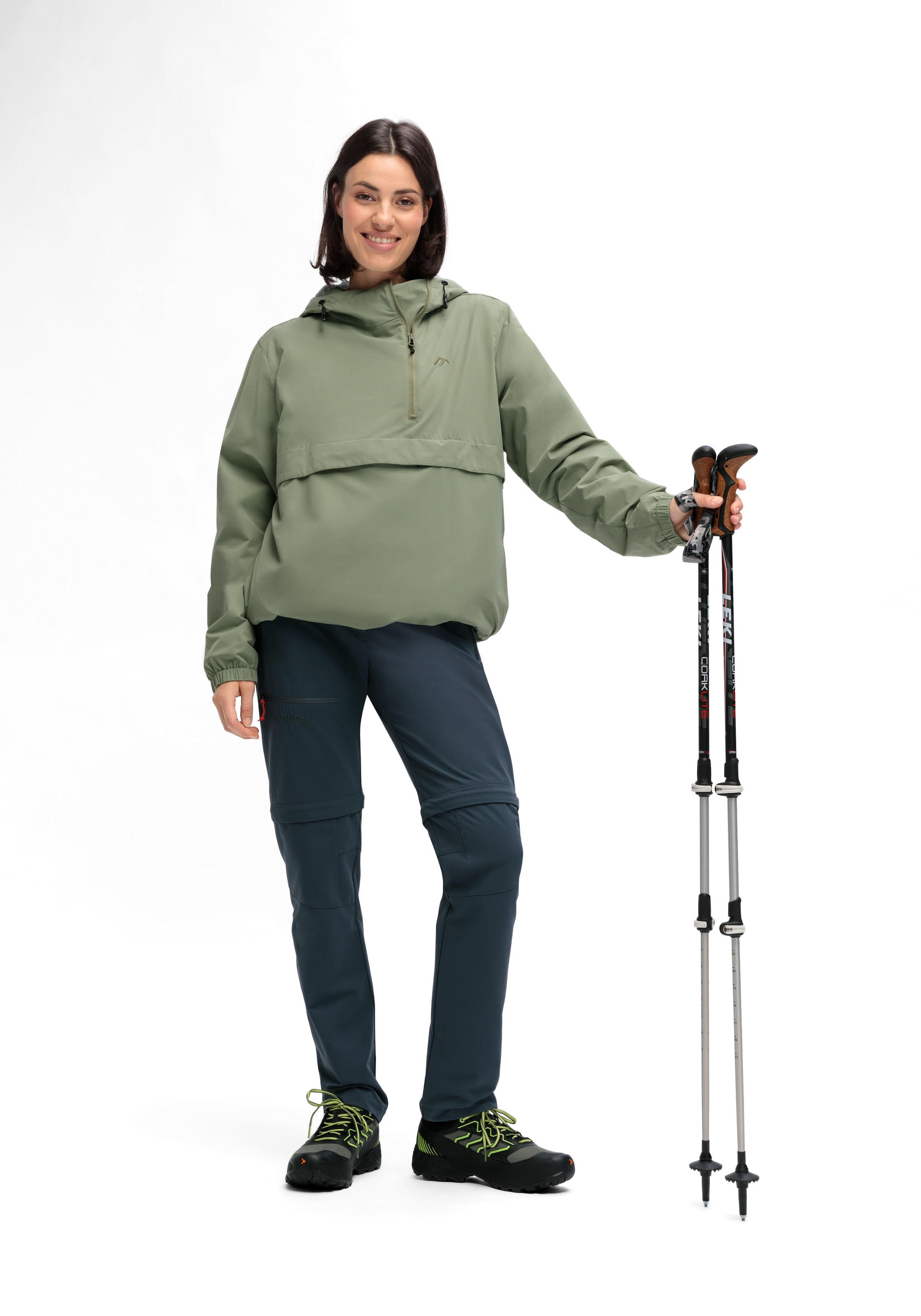 Maier Sports Outdoorjacke »OkokO«, Unisex Windbreaker, Schlupfjacke wasserdicht, verstellbare Kapuze
