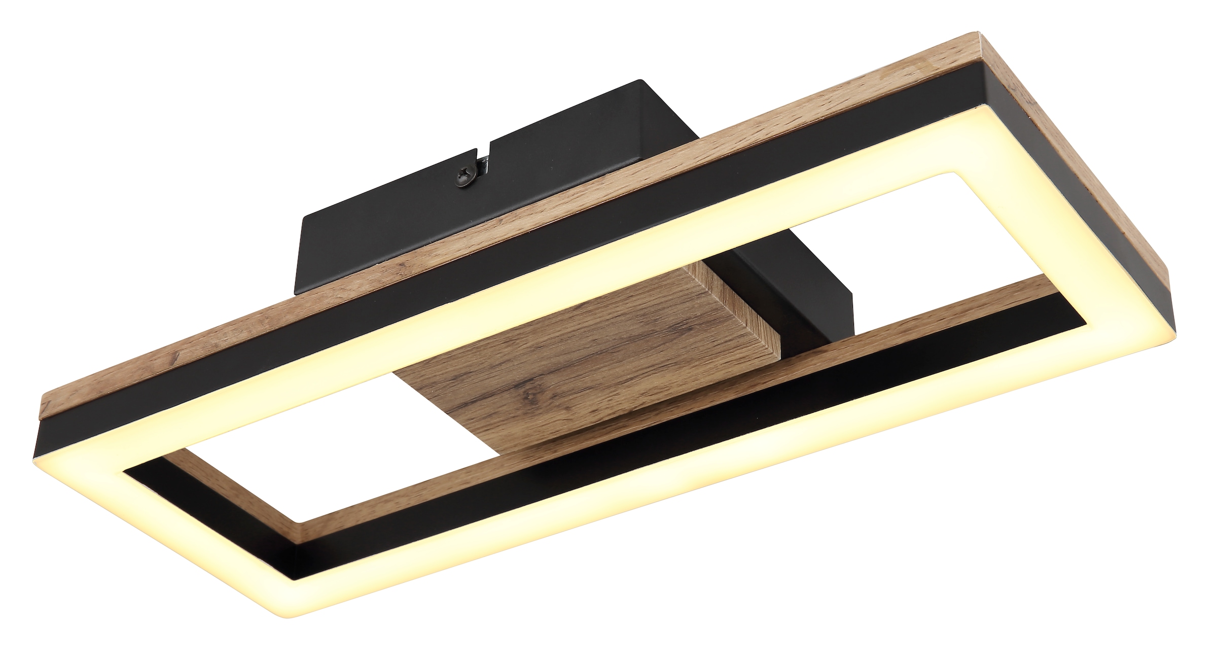 GLOBO LIGHTING LED Deckenleuchte »BEATRIX«, Leuchtmittel LED-Modul | LED fest integriert, Deckenlampe/Wohnzimmer/Schlafzimmer/modern/Holz