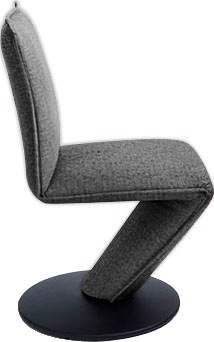 K+W Komfort & Wohnen Drehstuhl »Drive«, Flachgewebe 775, Stuhl mit federnder Sitzschale, Drehteller in Metall schwarz Struktur