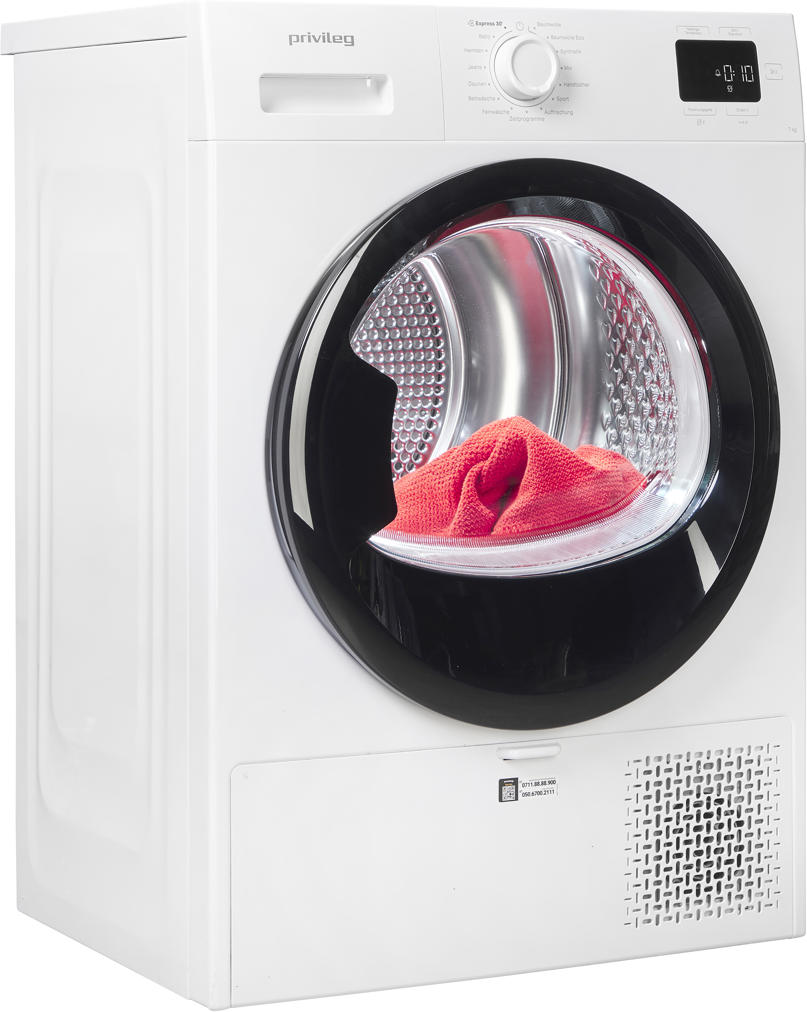 Privileg Wärmepumpentrockner "PD 7D WMB" Knitterschutz – verhindert die Bildung von Knitterfalten