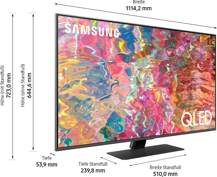 Samsung QLED-Fernseher »50" QLED 4K Q80B (2022)«, 125 cm/50 Zoll, Smart-TV, Quantum Processor 4K,Quantum HDR 1000,Sumpreme UHD Dimming