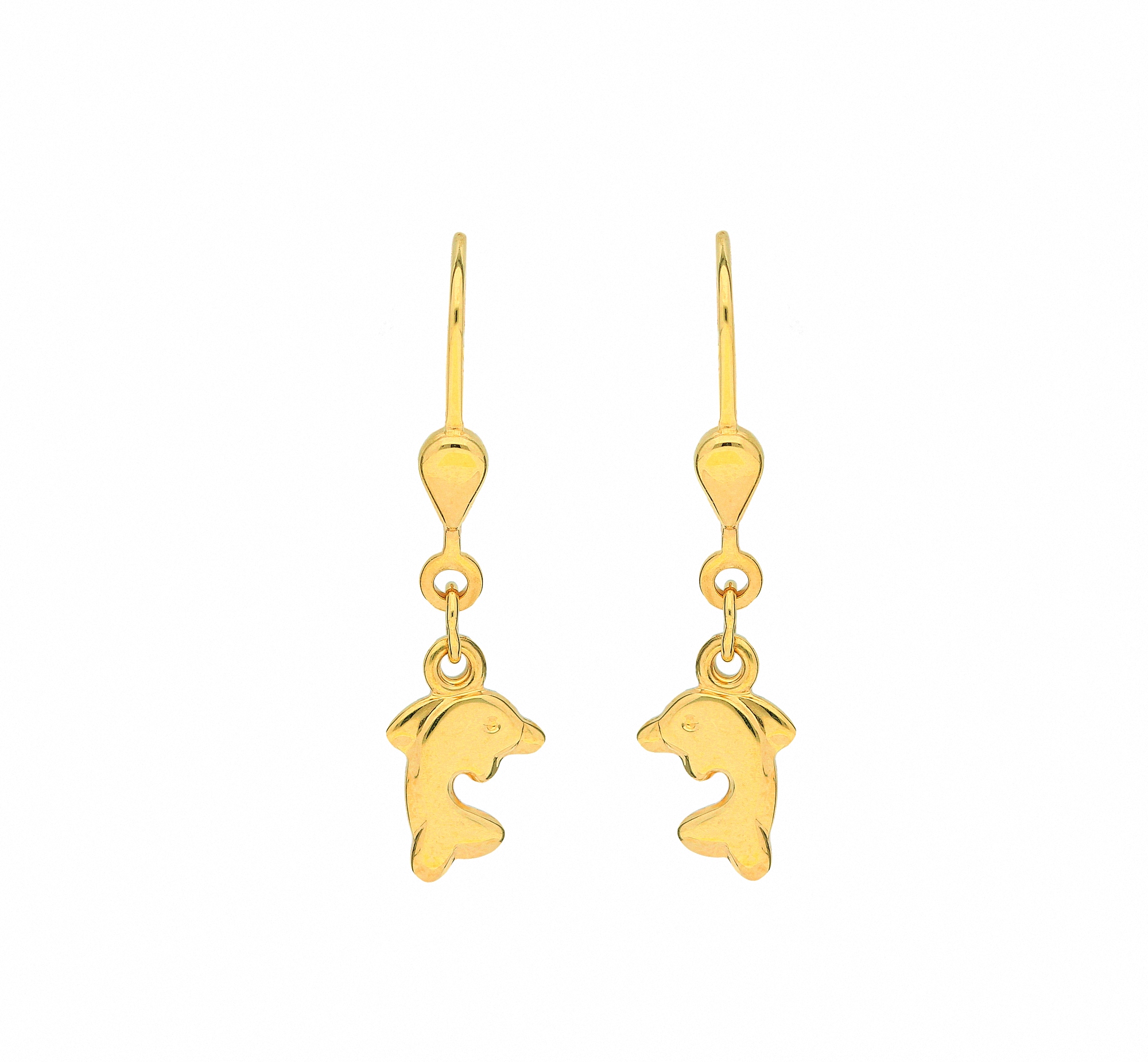 Paar Ohrhänger »Damen Goldschmuck 1 Paar 333 Gold Ohrringe / Ohrhänger Delphin«, 333...