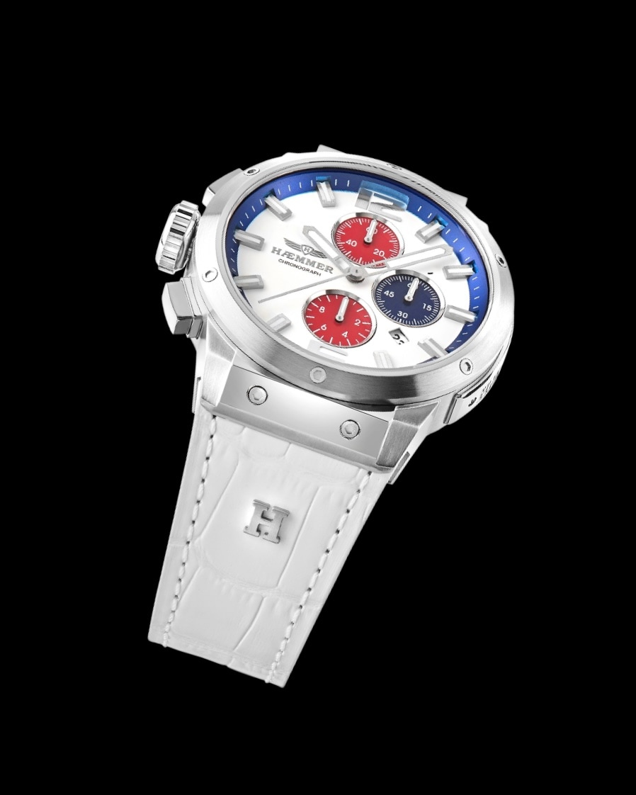 HAEMMER GERMANY Chronograph Quarzuhr, Armbanduhr, Herrenuhr, analog, Tag, Stoppfunktion