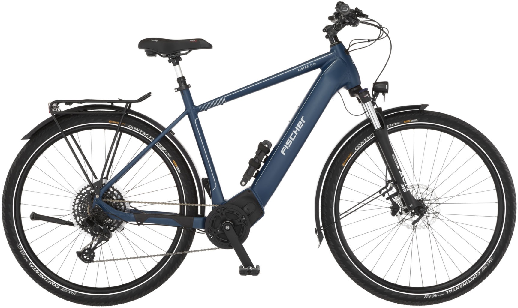 FISCHER Fahrrad E-Bike »VIATOR 8.0I 711 55«, 12 Gang, SX 11-50 Kettenschaltung, (mit Faltschloss), Pedelec