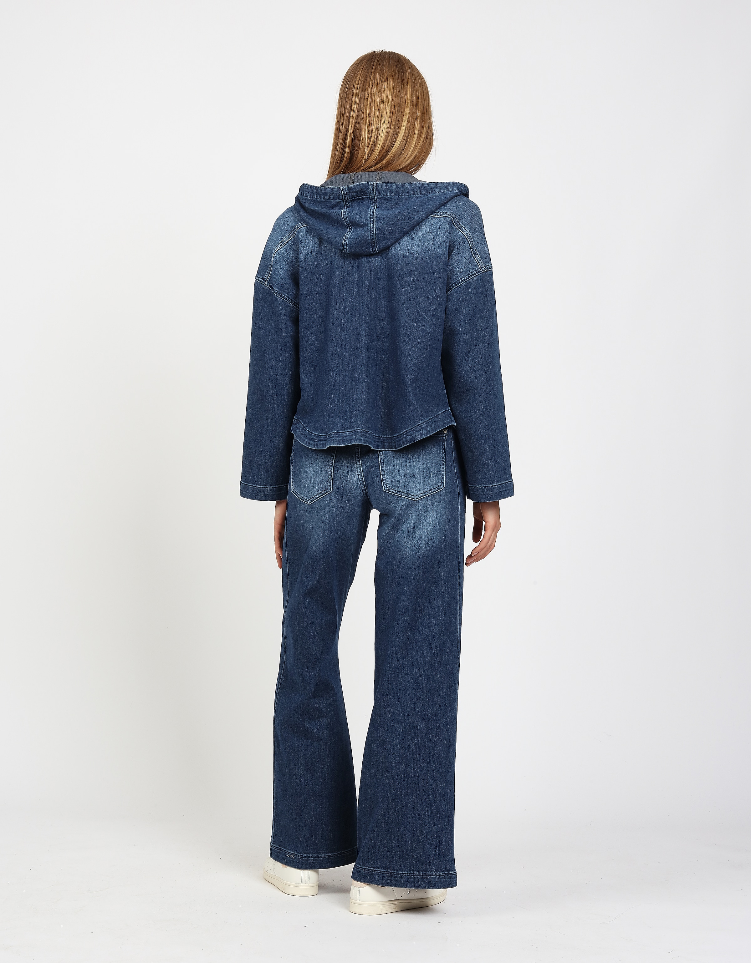 GANG Jeansjacke »94ALICE CAP LONG« mit Kapuze mit Kapuze