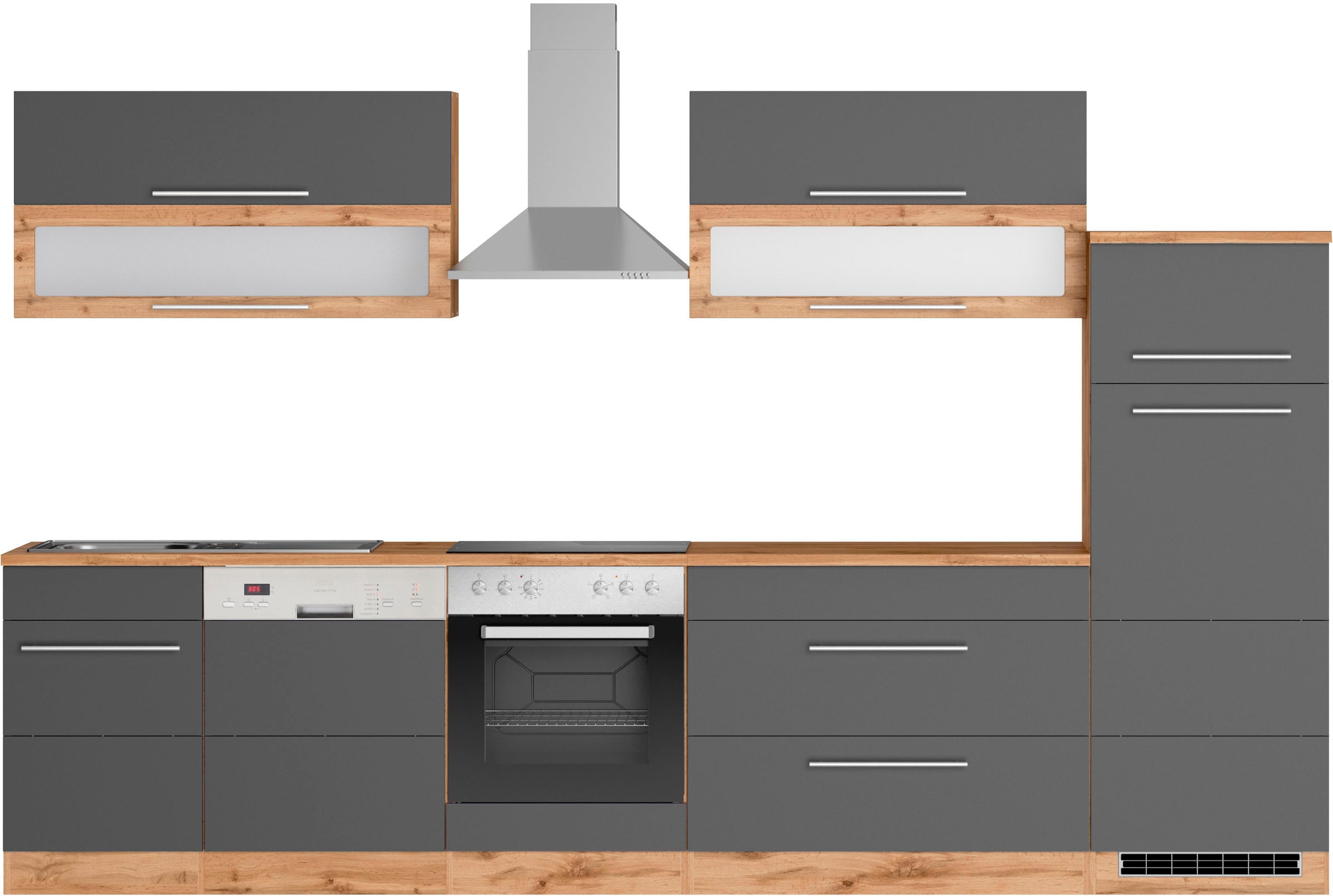 HELD MÖBEL Küchenzeile "Wien", Breite 330 cm, wahlweise mit E-Geräten günstig online kaufen