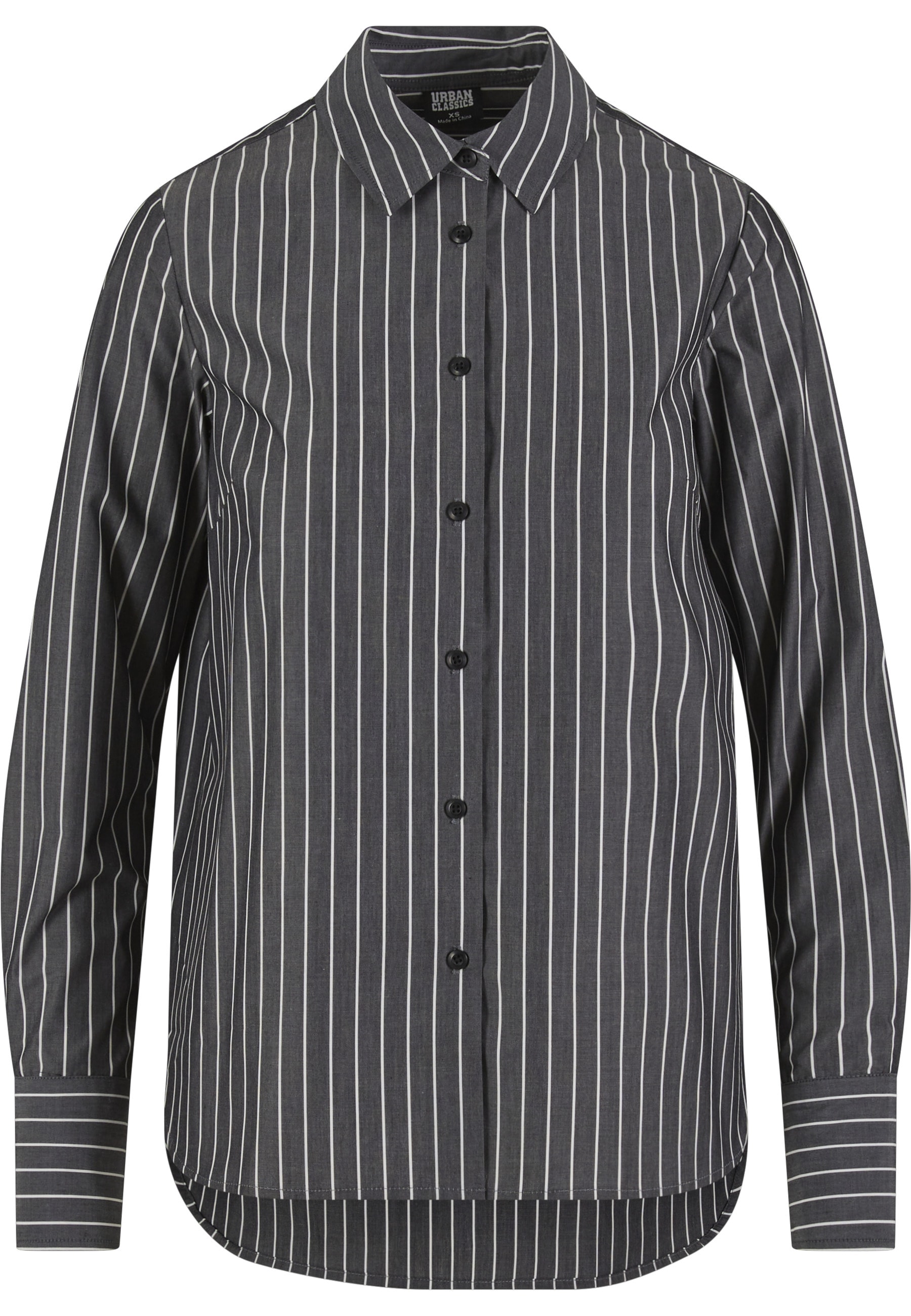 URBAN CLASSICS Klassische Bluse "Urban Classics Ladies Striped Blouse" günstig online kaufen