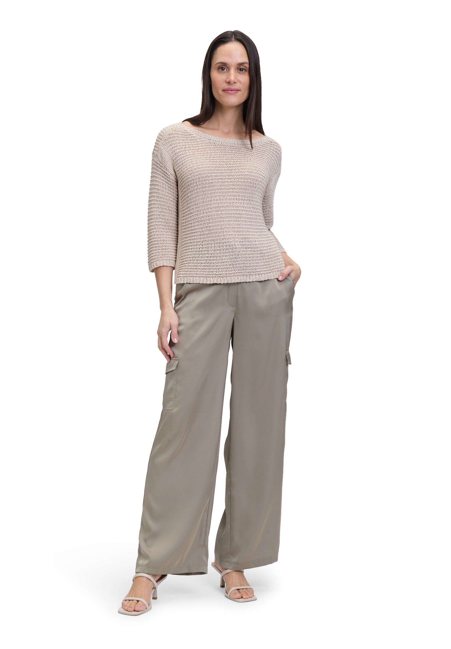 Betty Barclay Strickpullover »Betty Barclay Grobstrick-Pullover mit 3/4 Arm«, (1 tlg.), Glitzer
