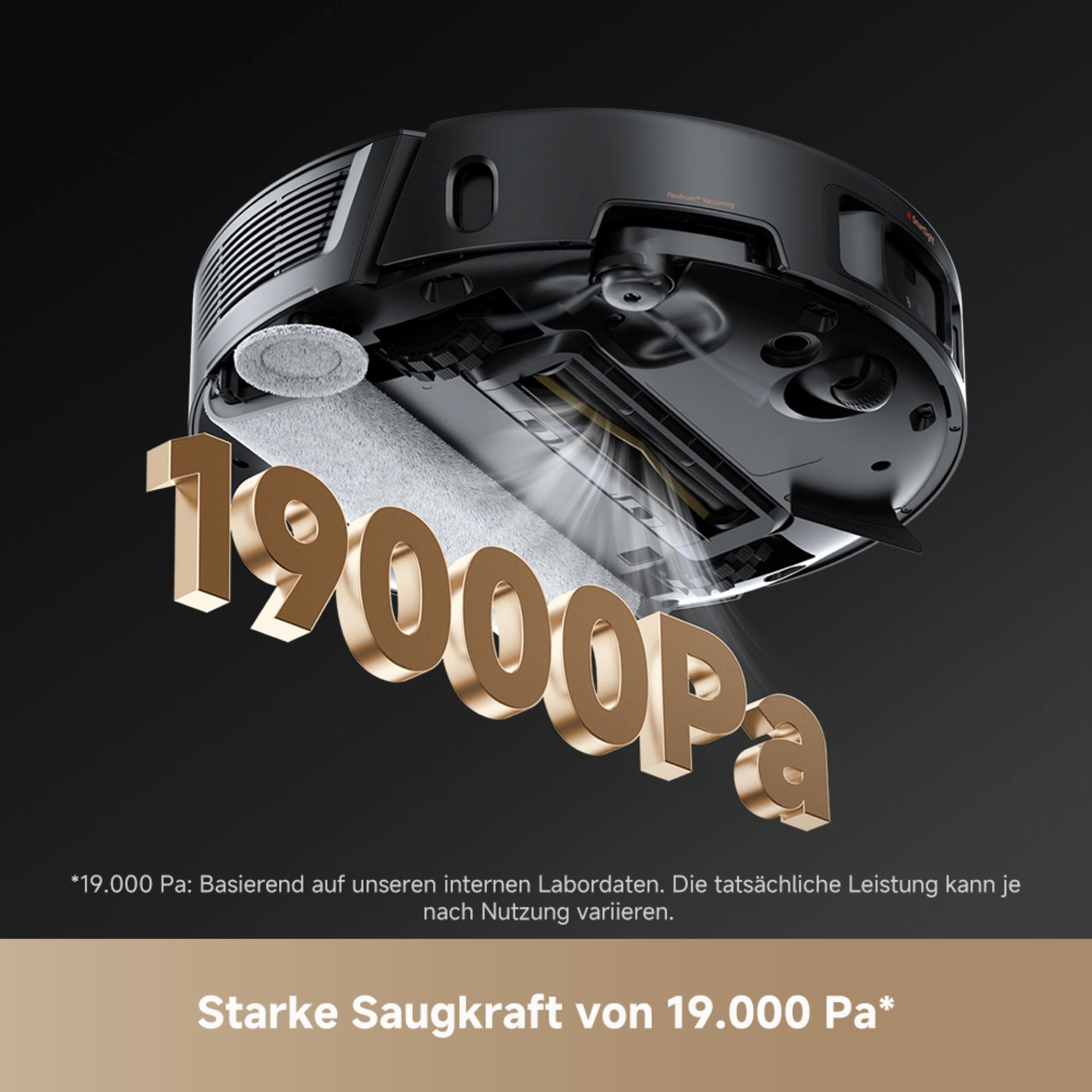 Mova Saugroboter »MOVA Z50 Ultra mit Wischfunktion«, 19.000Pa Saugkraft, 36°C Wischwasser, Schmutzerkennung durch KI, 200m²
